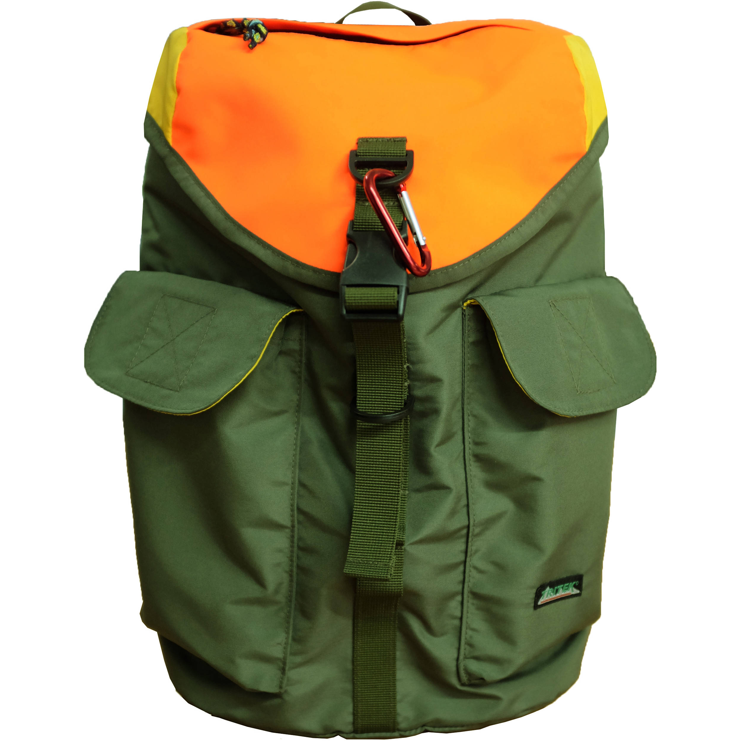 green and yellow backpack