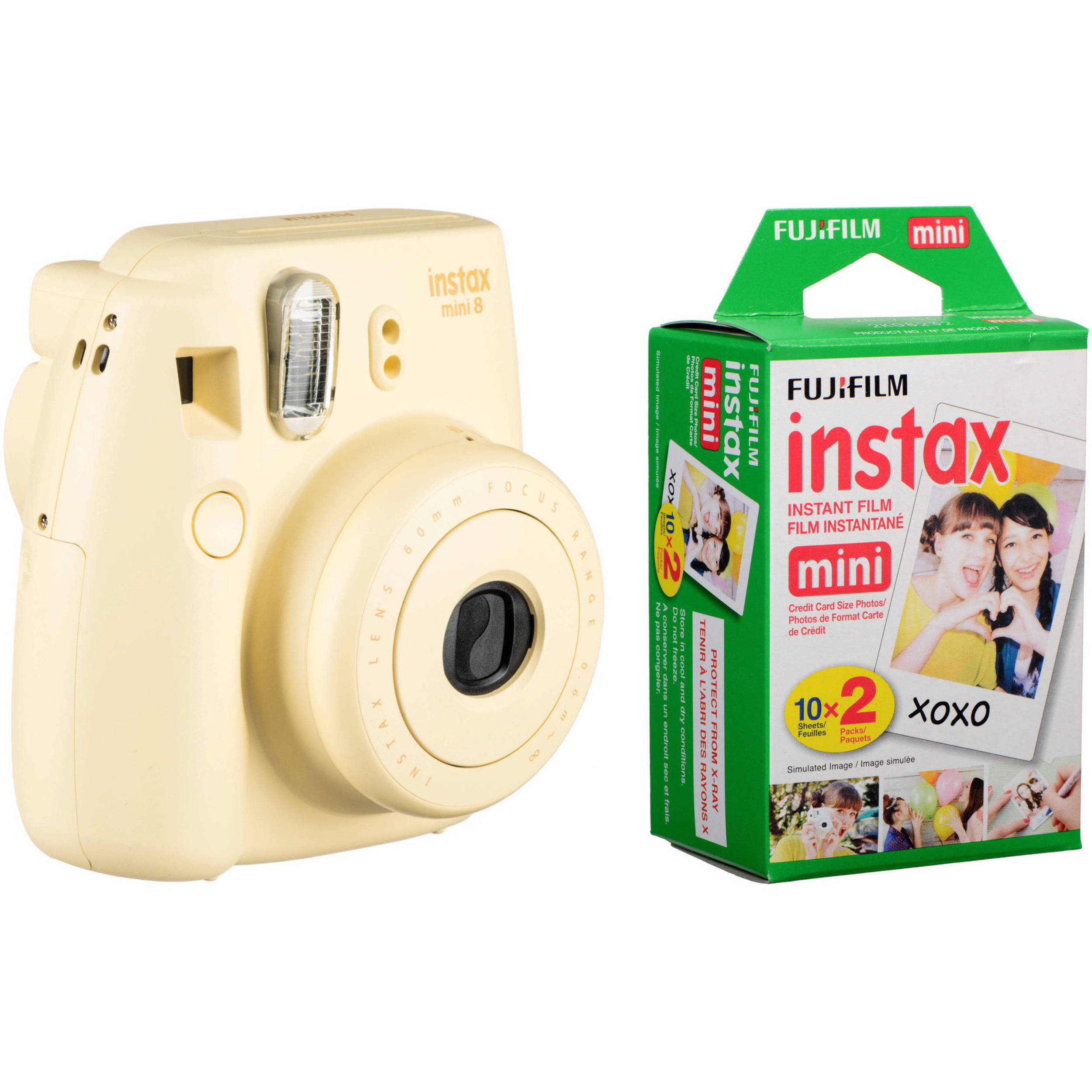 Fujifilm Instax Mini 8 Instant Film Camera With Twin Pack Of