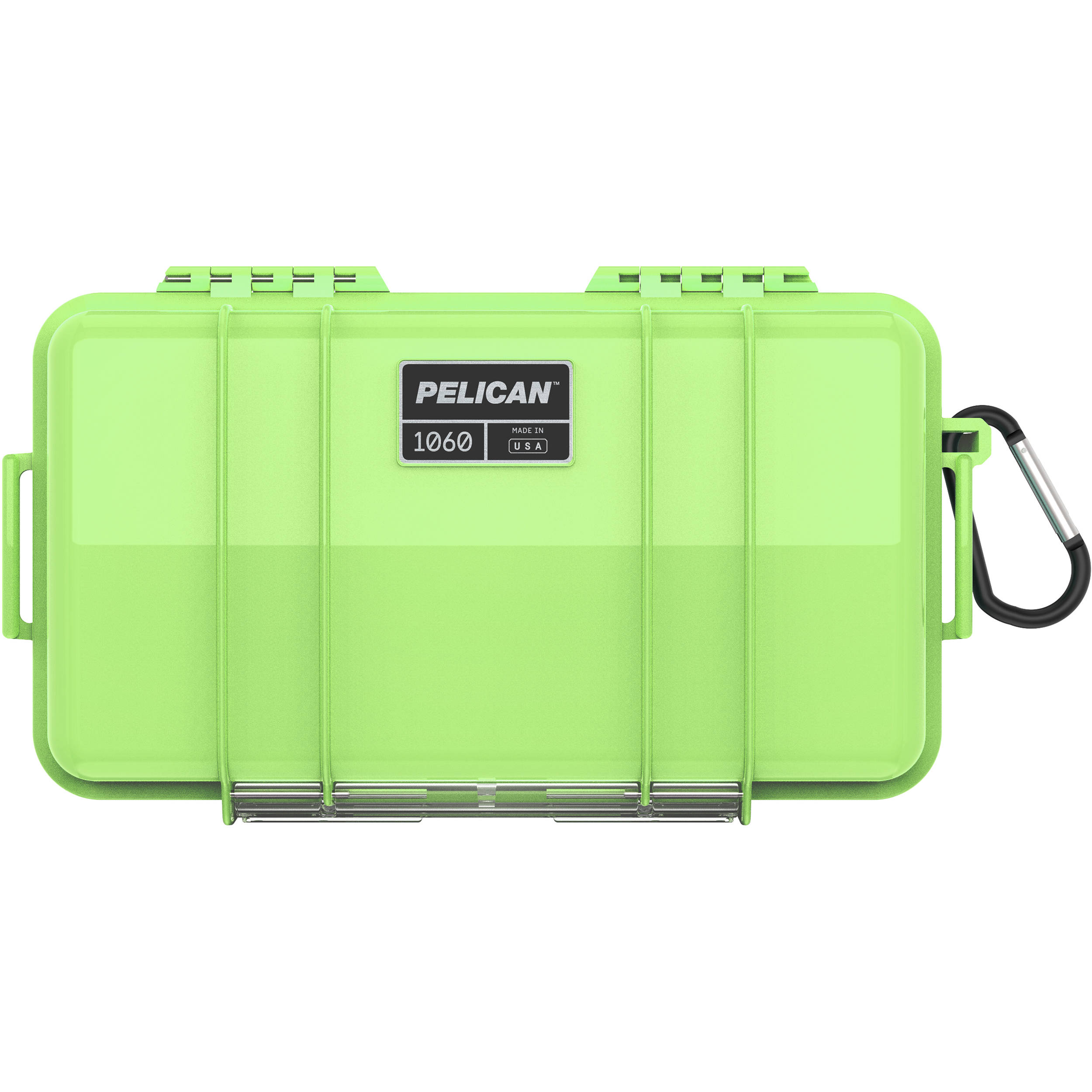 bright green luggage