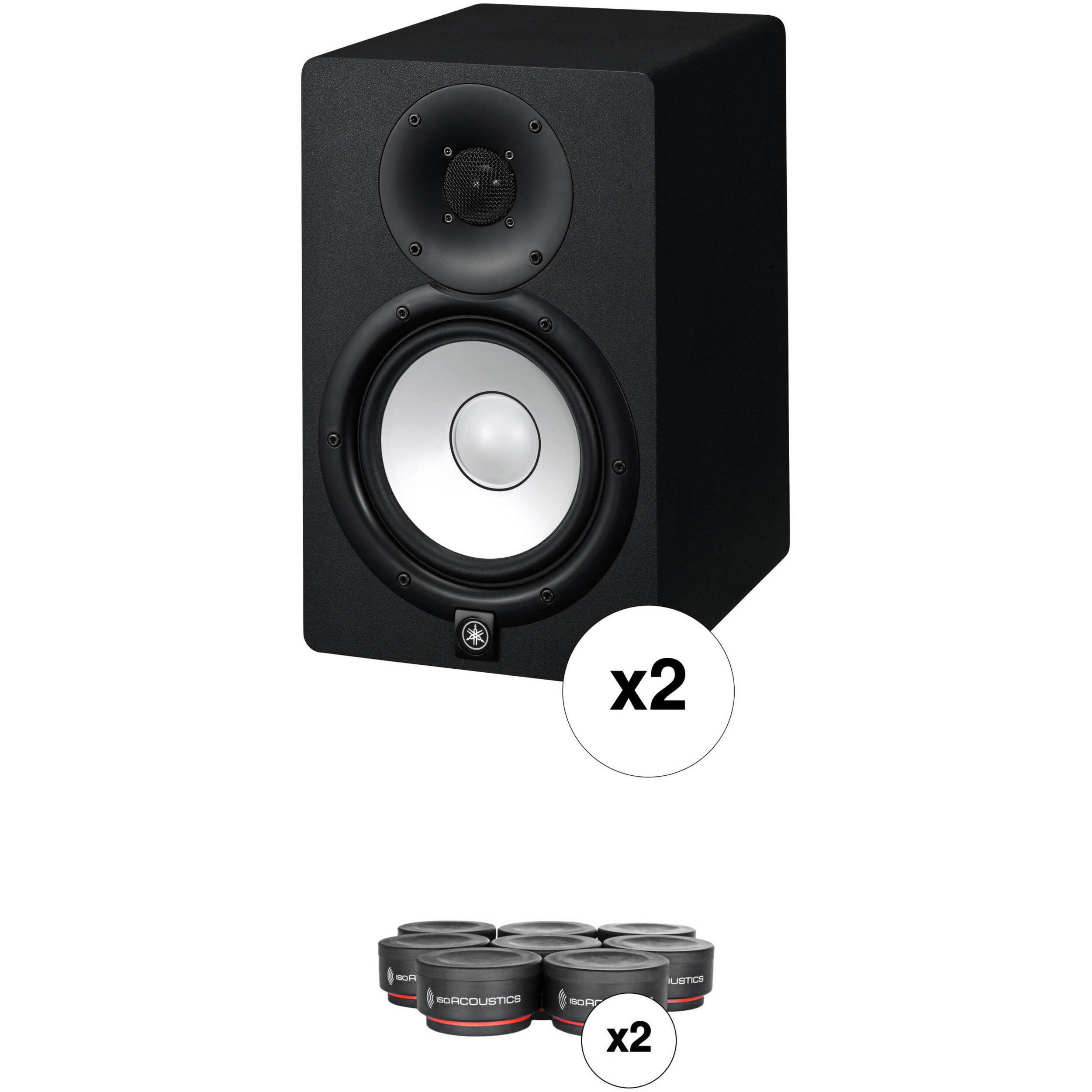 Yamaha Hs7 Powered Studio Monitors With Monitor Controller And Isolation Pads Kit