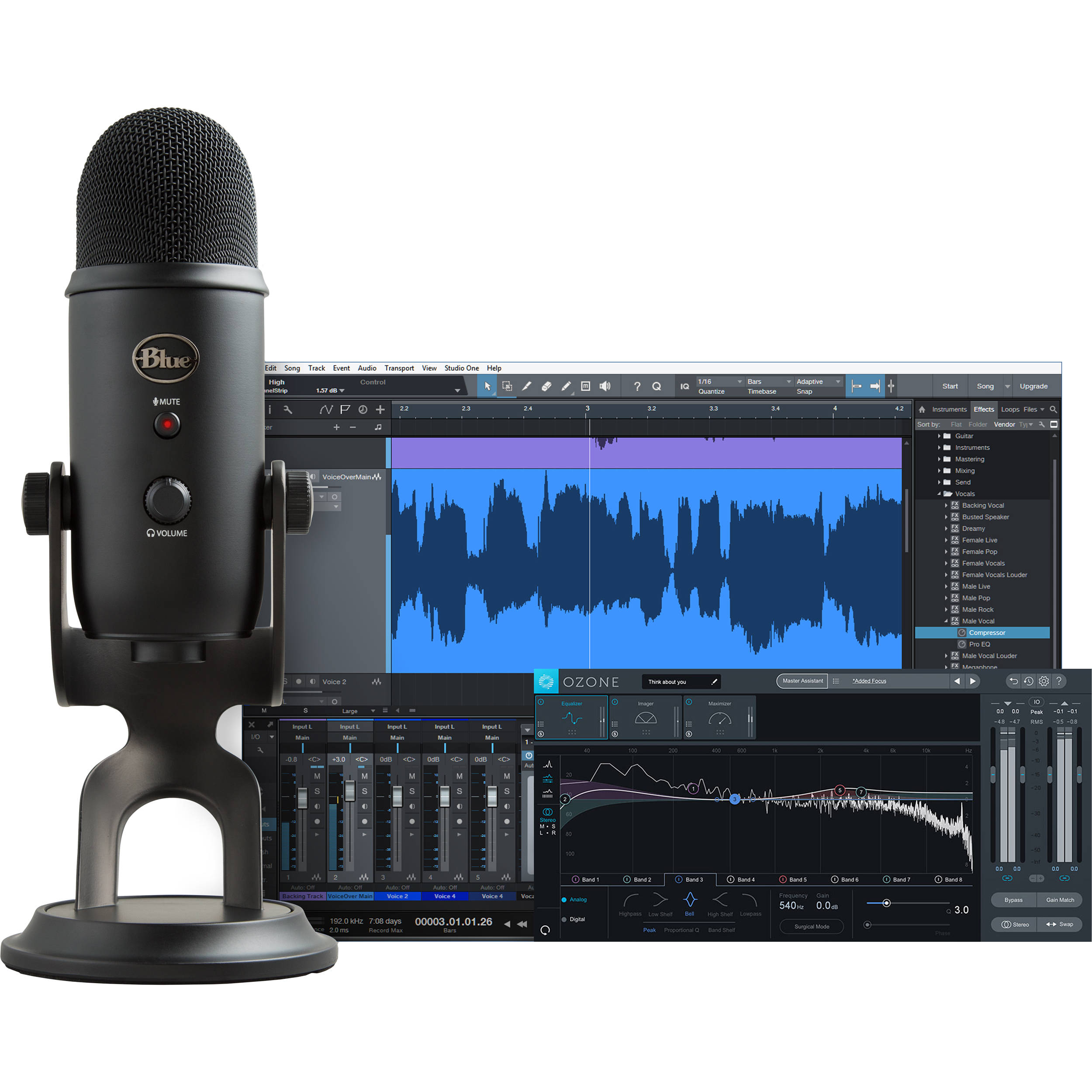 Blue Yeti Professional Recording Kit For Vocals 9 0000 B H