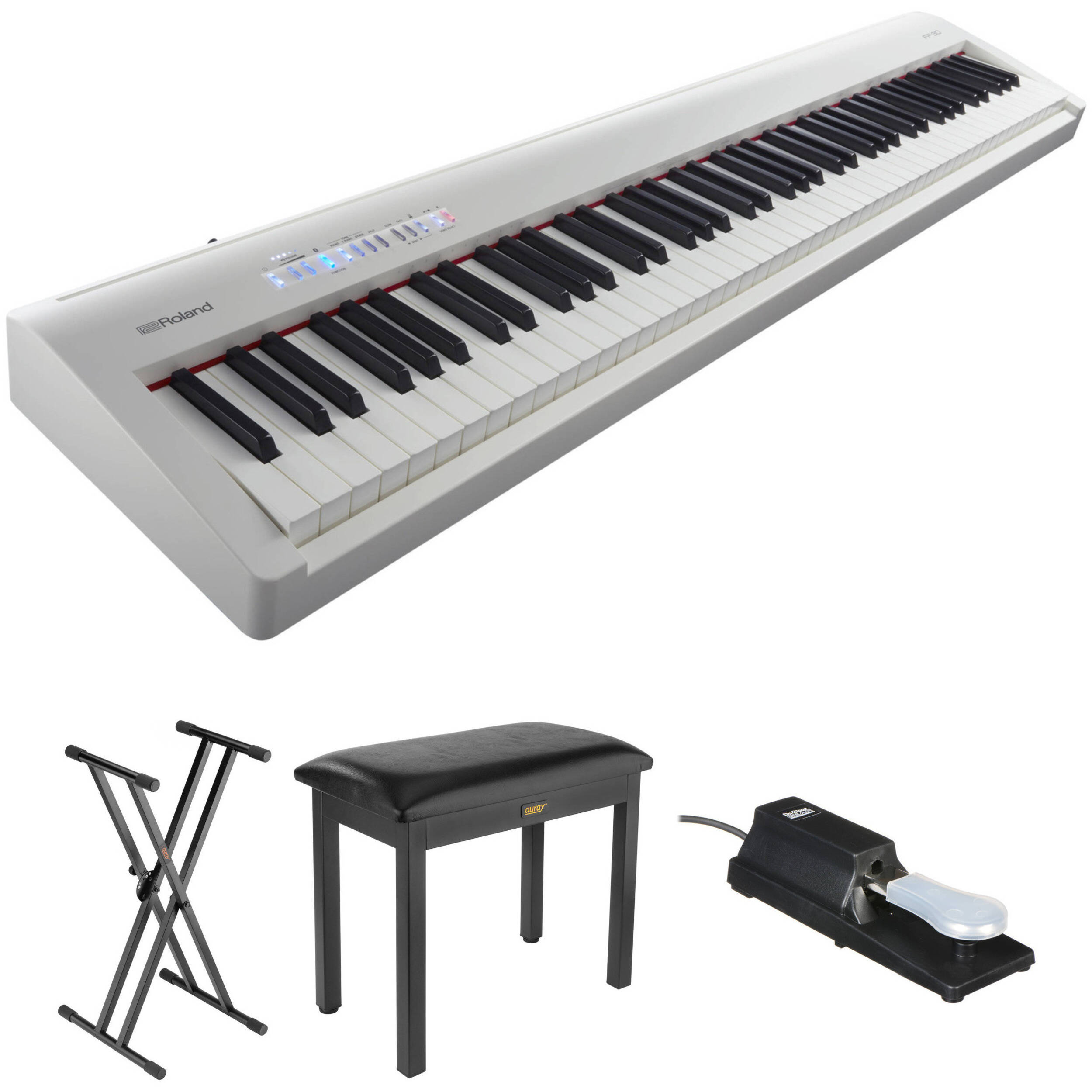 Roland Fp 30 Digital Piano Kit With Stand Bench And Sustain