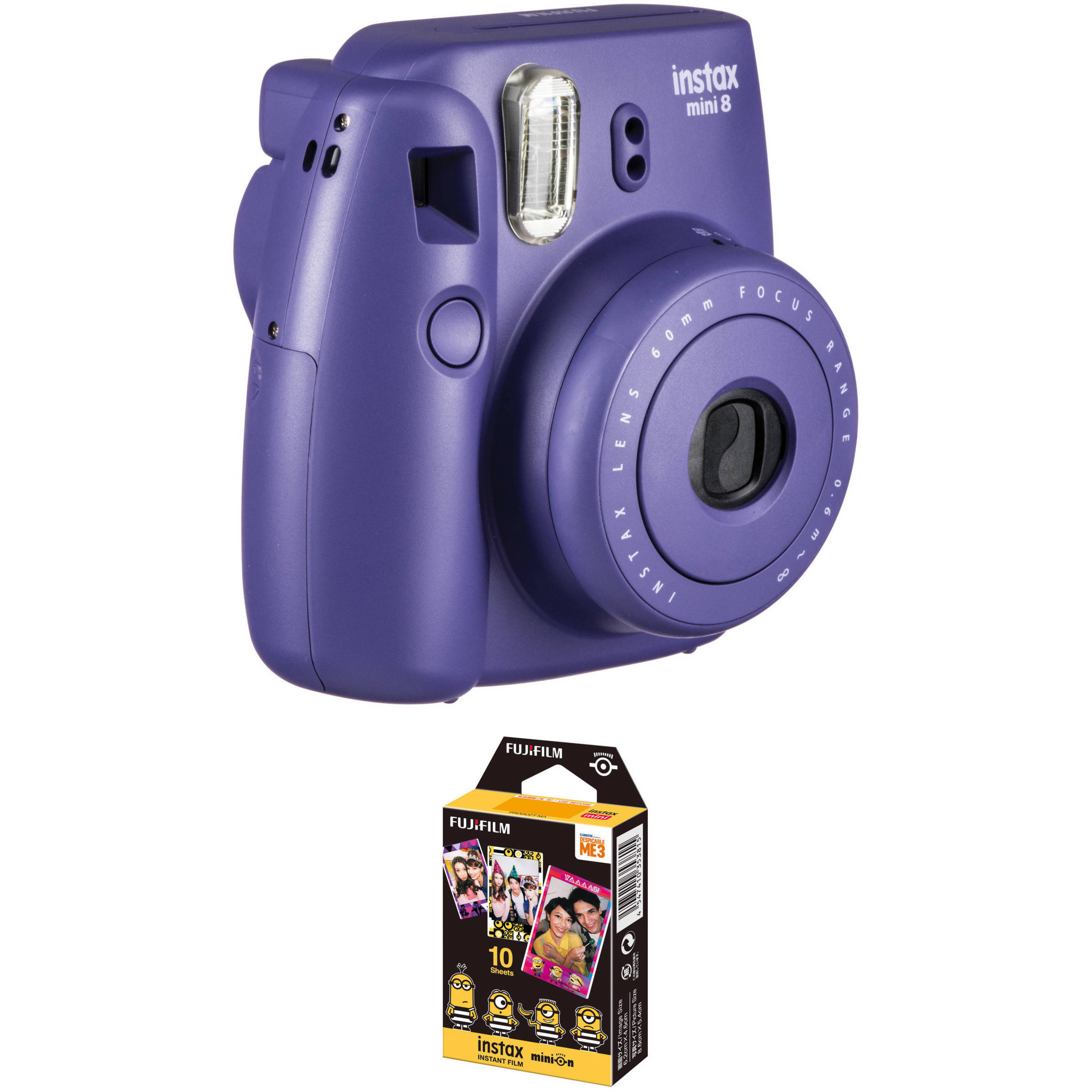 Fujifilm Instax Mini 8 Instant Film Camera With Single Pack Of