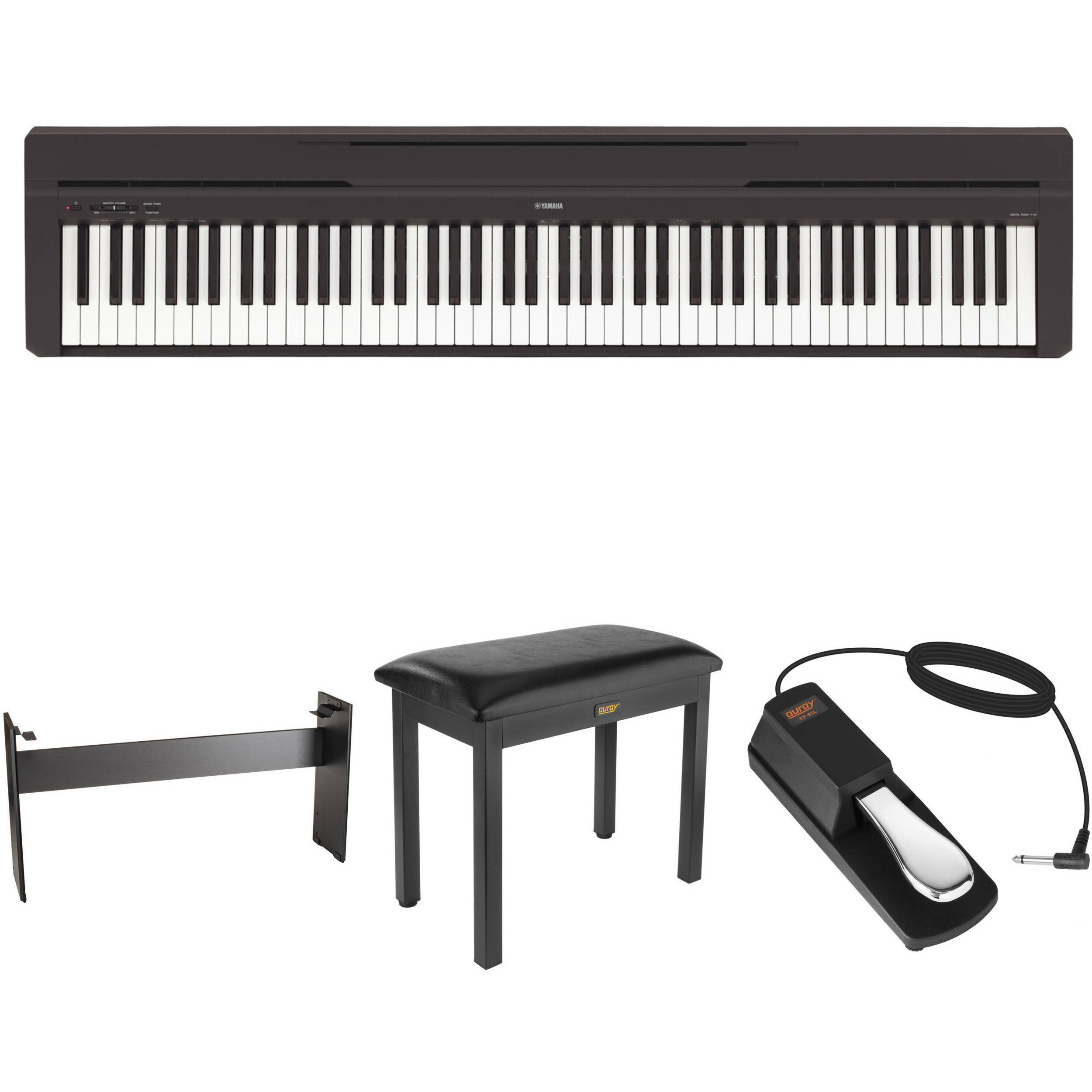 Yamaha P 45 Compact Portable Digital Piano Home Studio Bundle