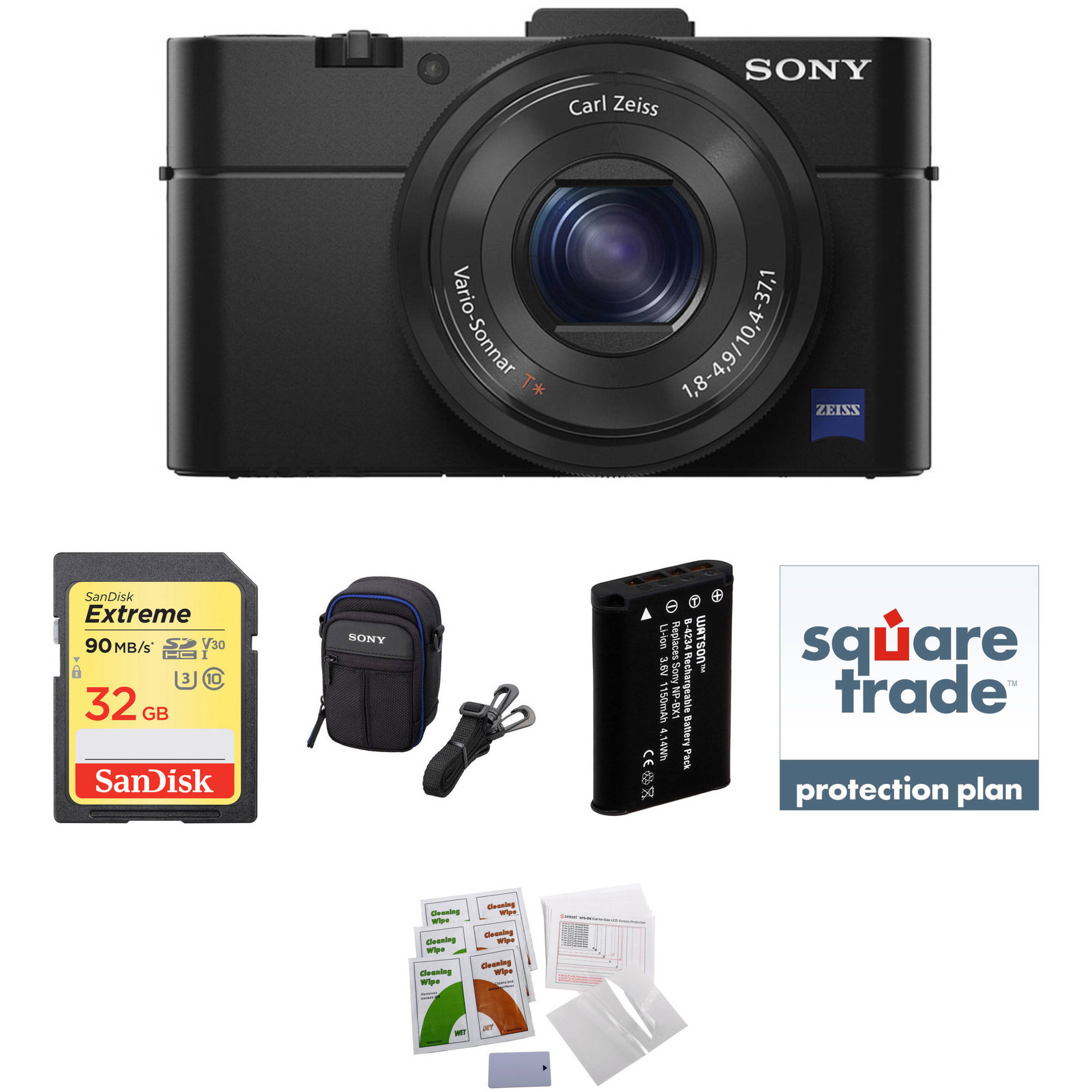 Sony Cyber Shot Dsc Rx100 Ii Digital Camera Deluxe Kit B H