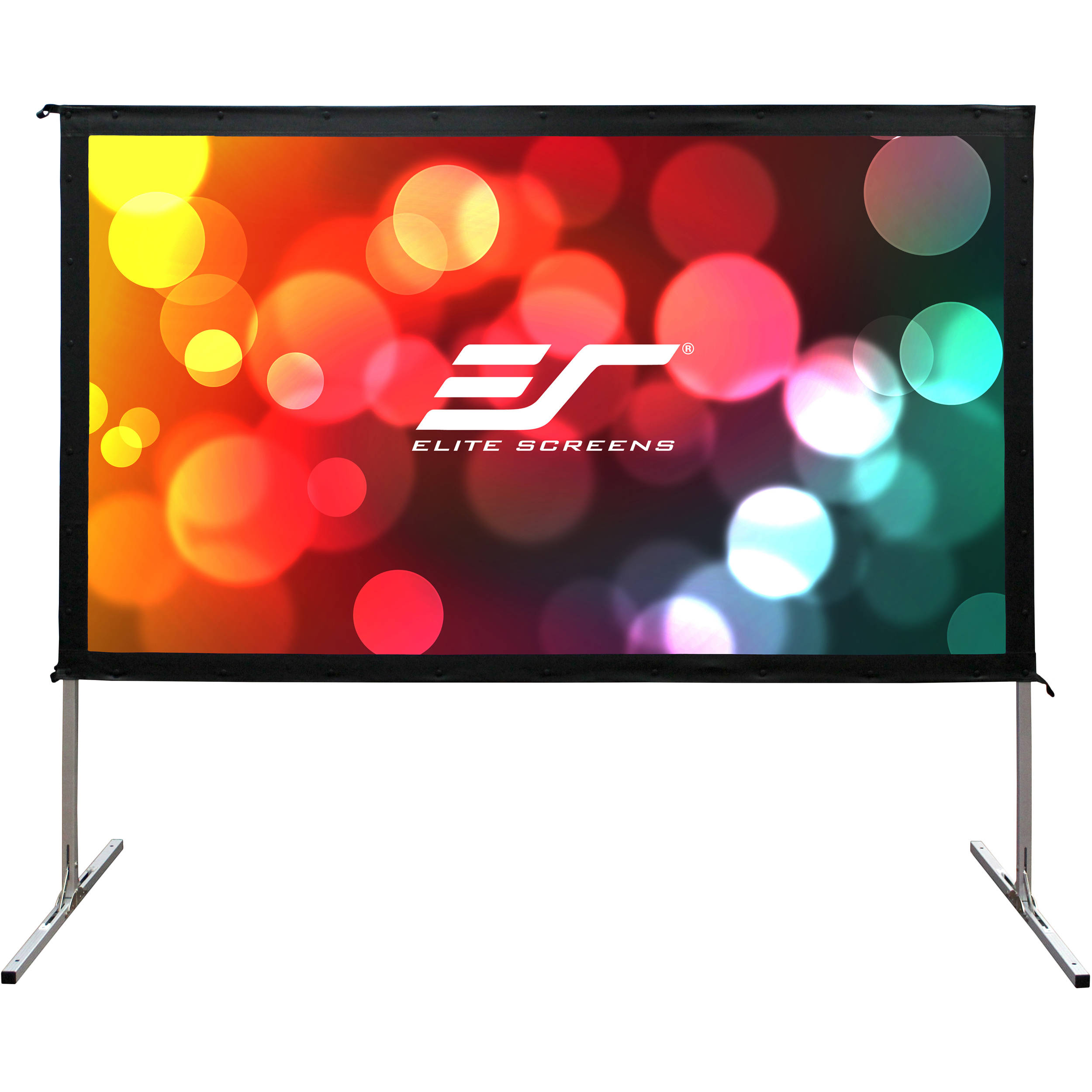 Photo 1 of Elite Screens 180" Portable Outdoor/Indoor Movie Theater Front and Rear Projector Screen (Silver)