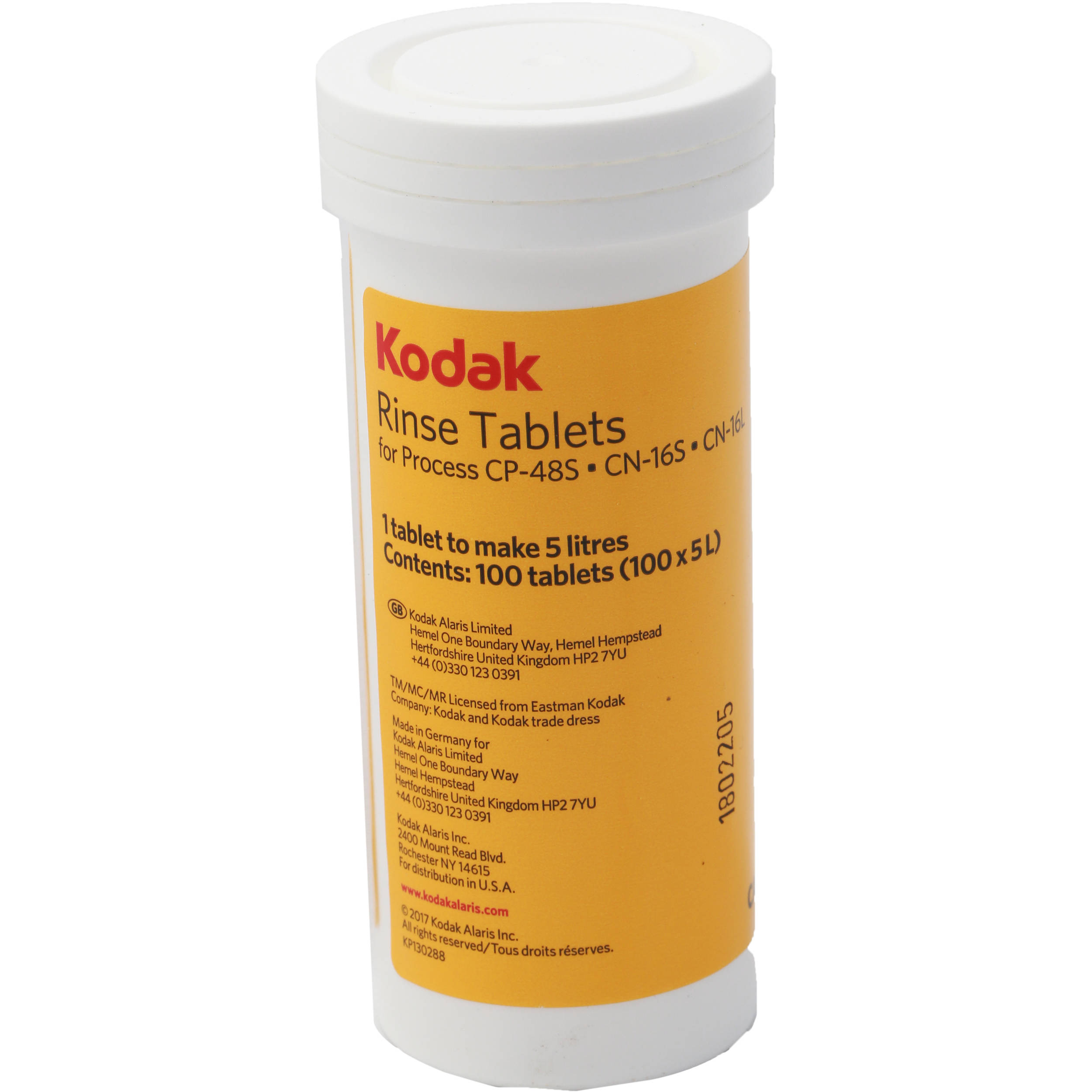 Kodak Ektacolor Pc Iii Rinse Tablets 100 Pack B H