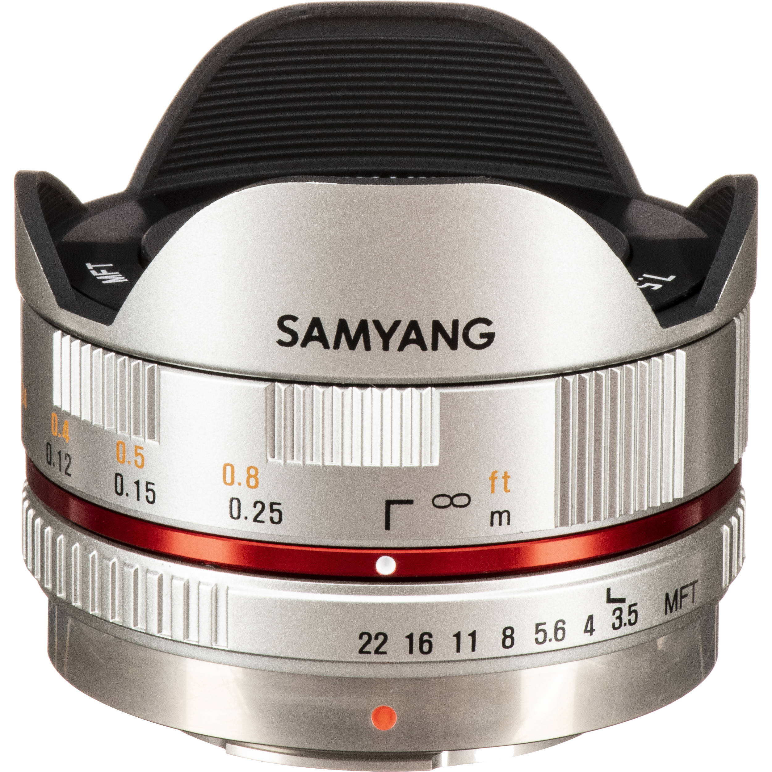 Samyang 7 5mm F 3 5 Umc Fisheye Mft Lens Silver Sy75mft S B H