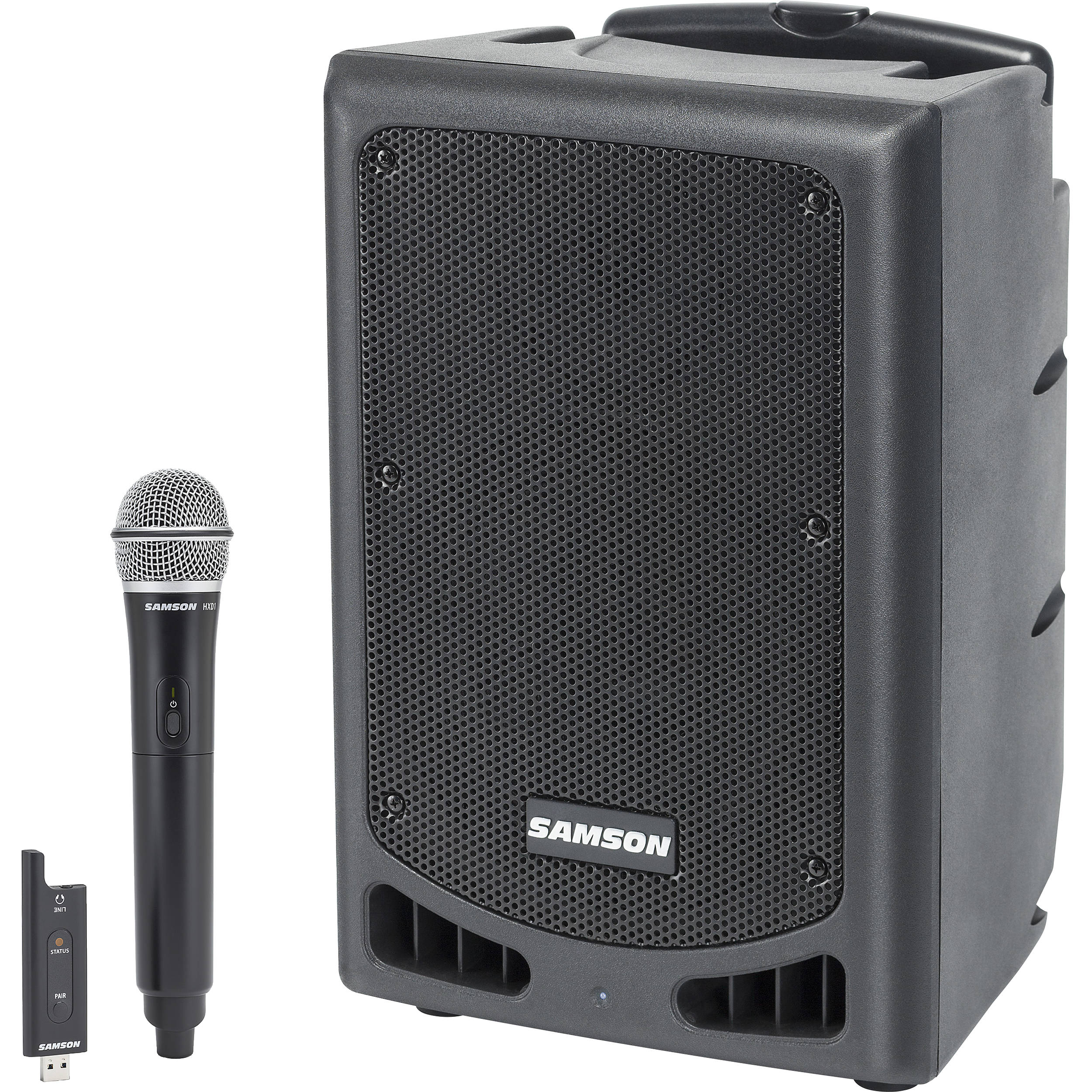 portable pa system with wireless microphone bluetooth