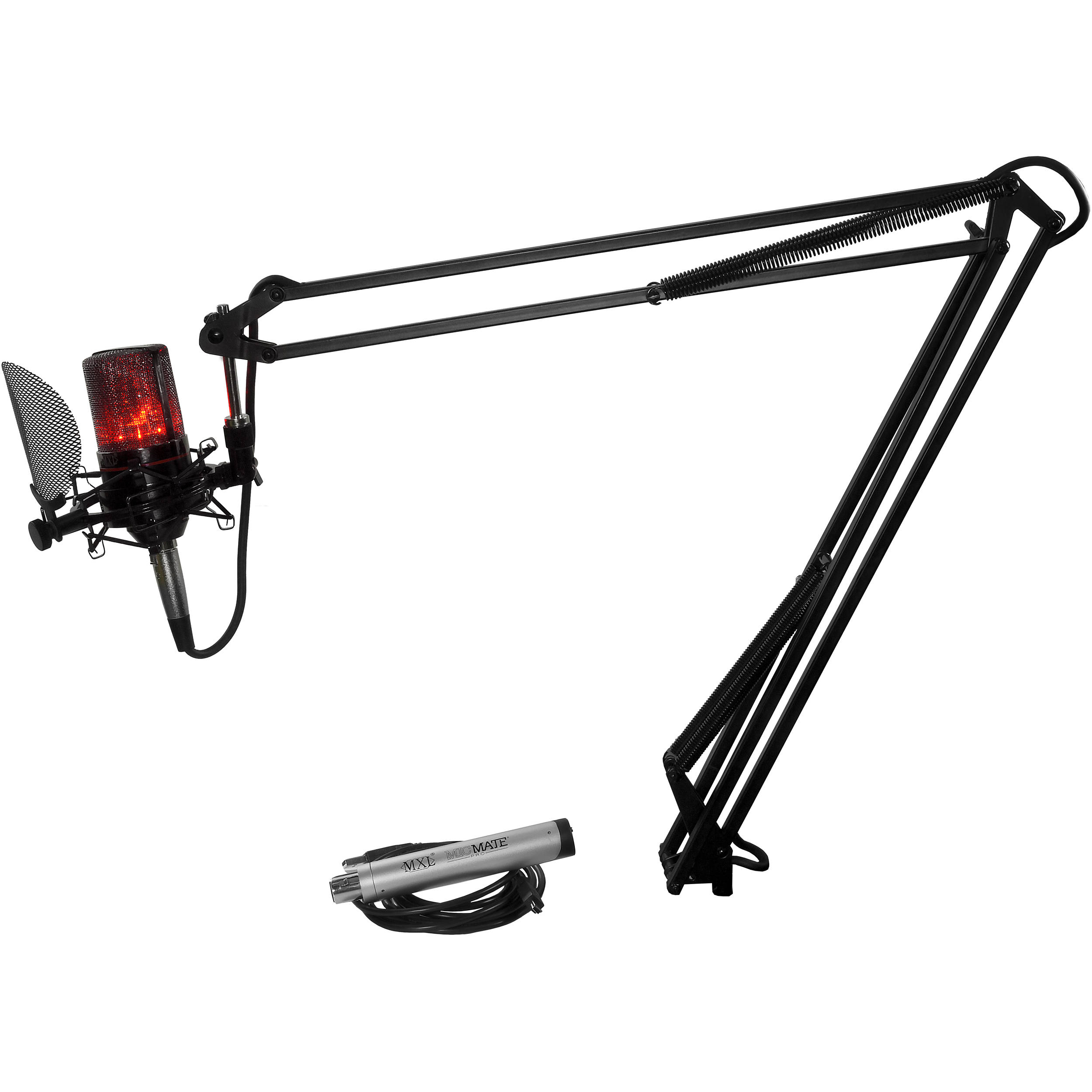 MXL 990 Condenser Microphone with Shockmount FREE XLR Cable 20 FT