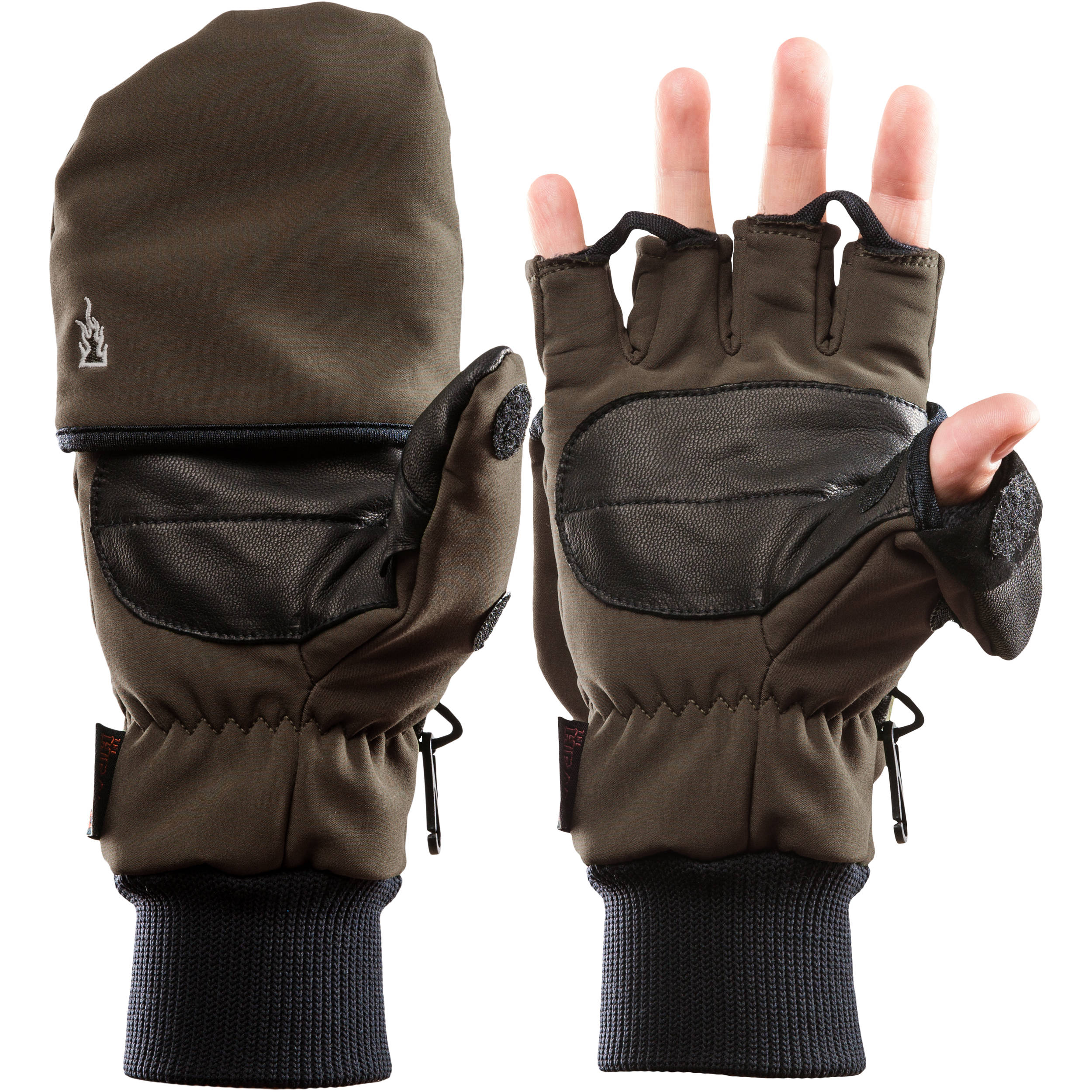 black mitten gloves