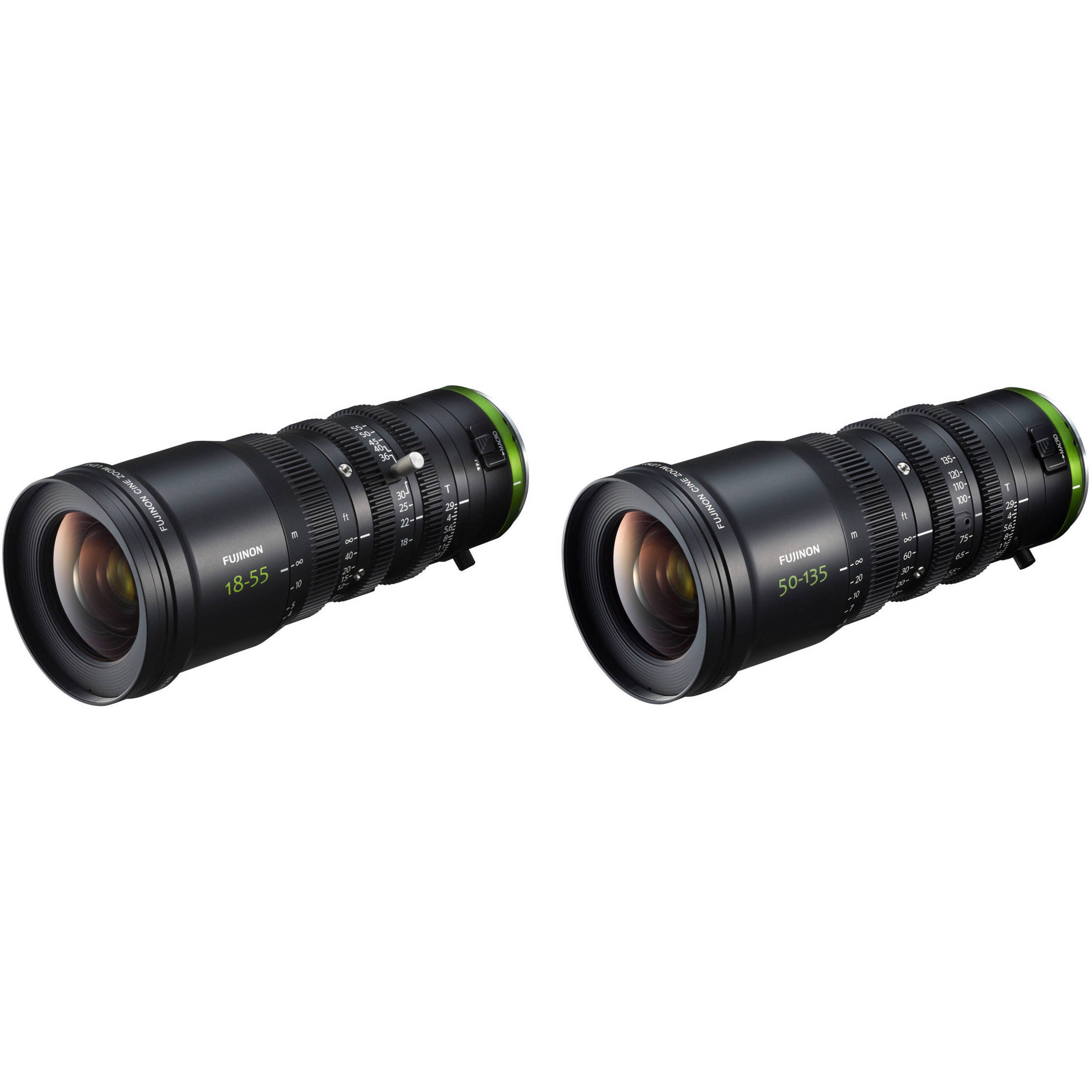 Fujinon Mk18 55mm And Mk50 135mm T2 9 Mft Mount Zoom Lens Bundle