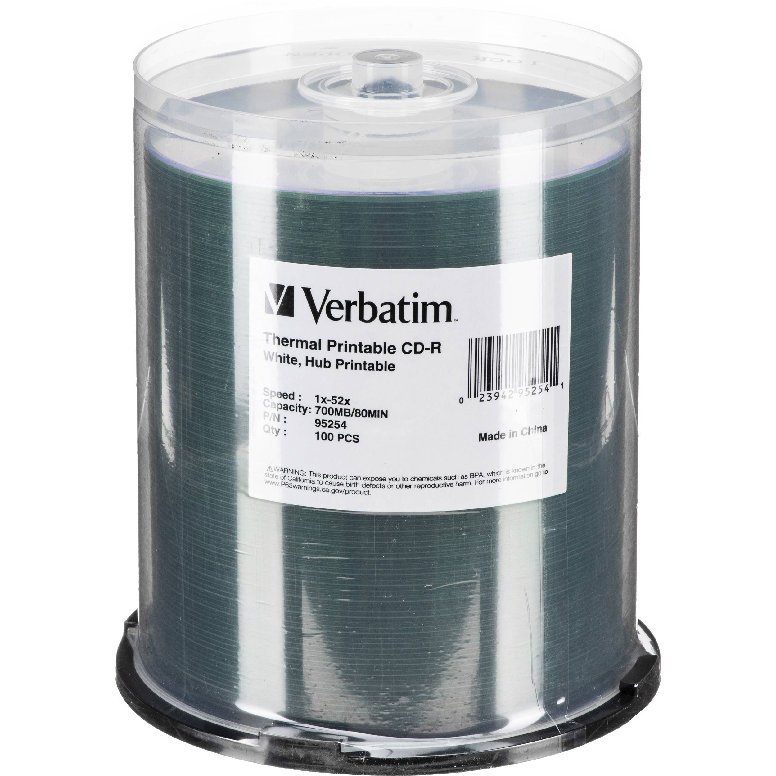 Verbatim CD-R 52x Produce-The moment White Thermal Printable, Hub Printable Recordable Tiny Disc (Spindle Pack of 100) image regarding Printable Video titled Verbatim CD-R 52x Produce-After White Thermal Printable, Hub Printable Recordable Smaller Disc (Spindle Pack of 100)