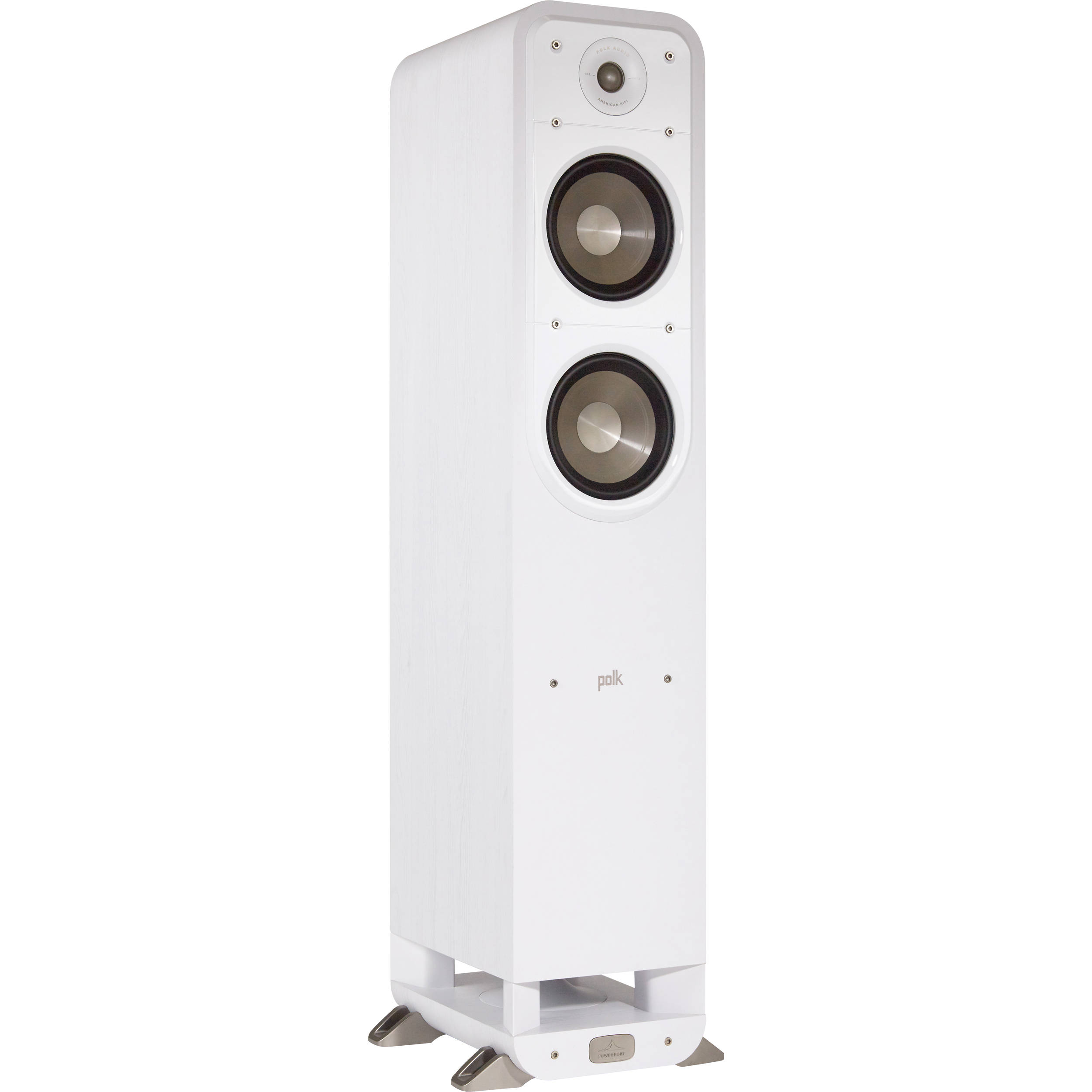 Polk Audio Signature E Series S55e Floorstanding Speaker White Washed Walnut Single