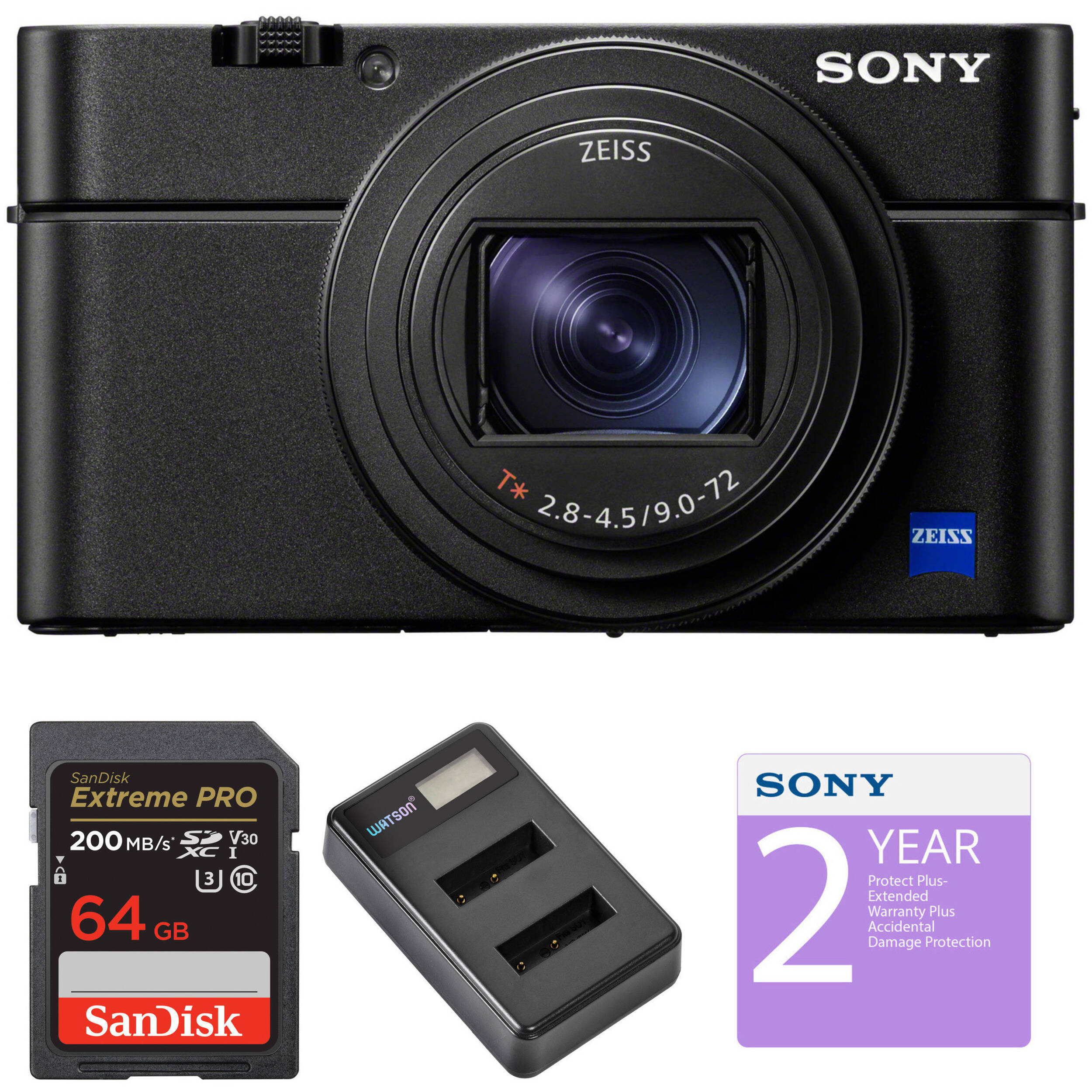 Sony Cyber Shot Dsc Rx100 Vii Digital Camera Deluxe Kit B H