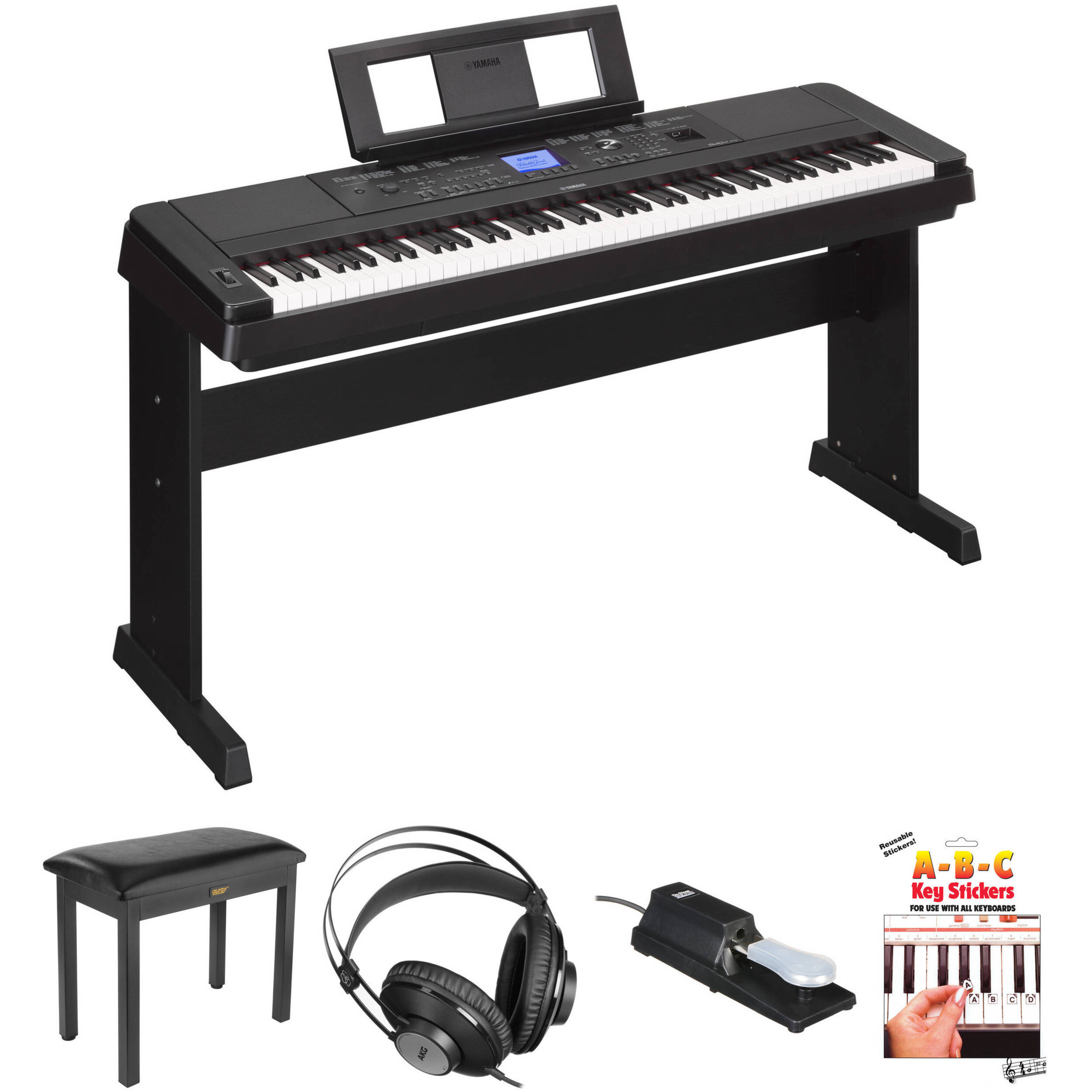 Yamaha Dgx 660 88 Key Digital Piano Kit With Bench Pedal