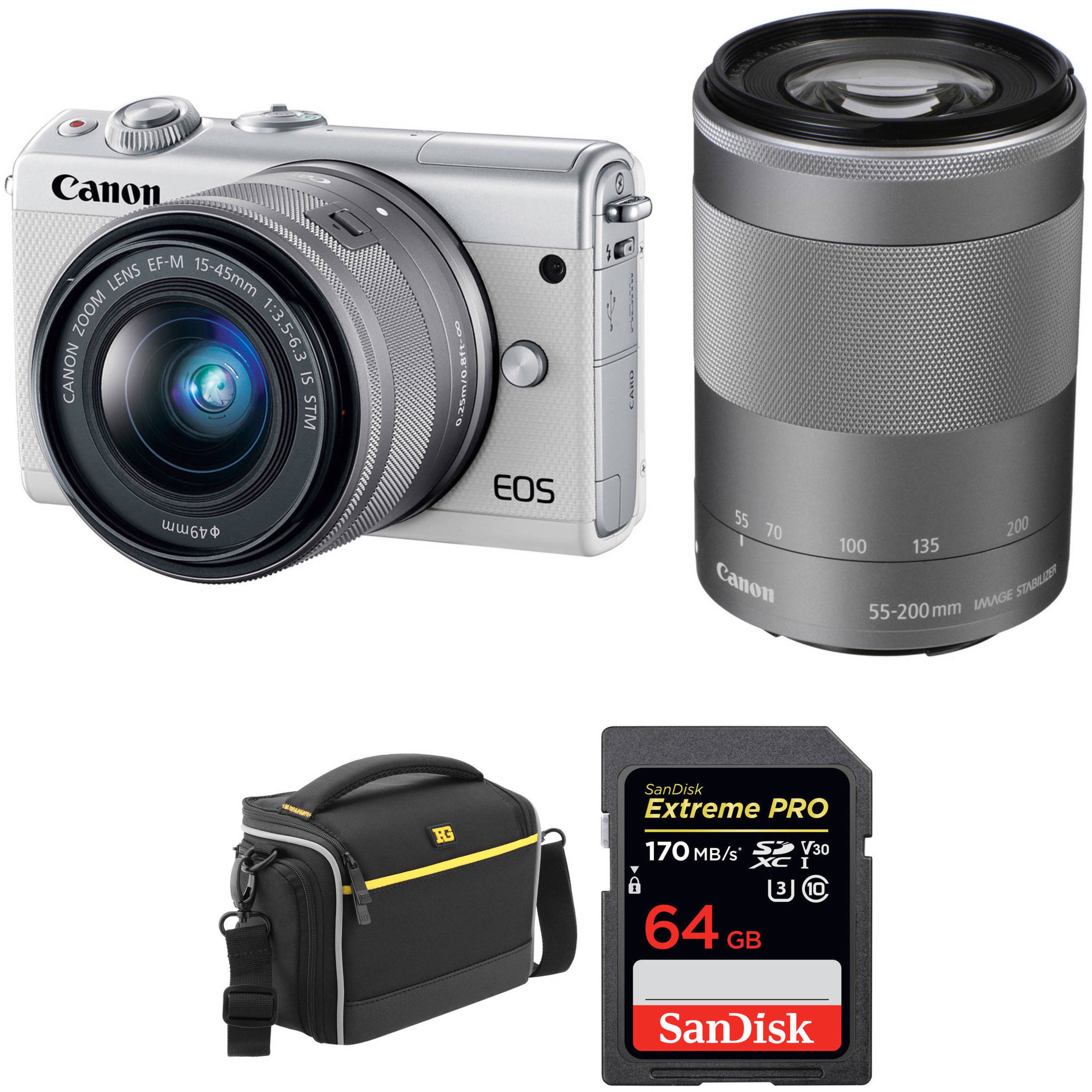 Canon Eos M100 Mirrorless Digital Camera With 15 45mm And