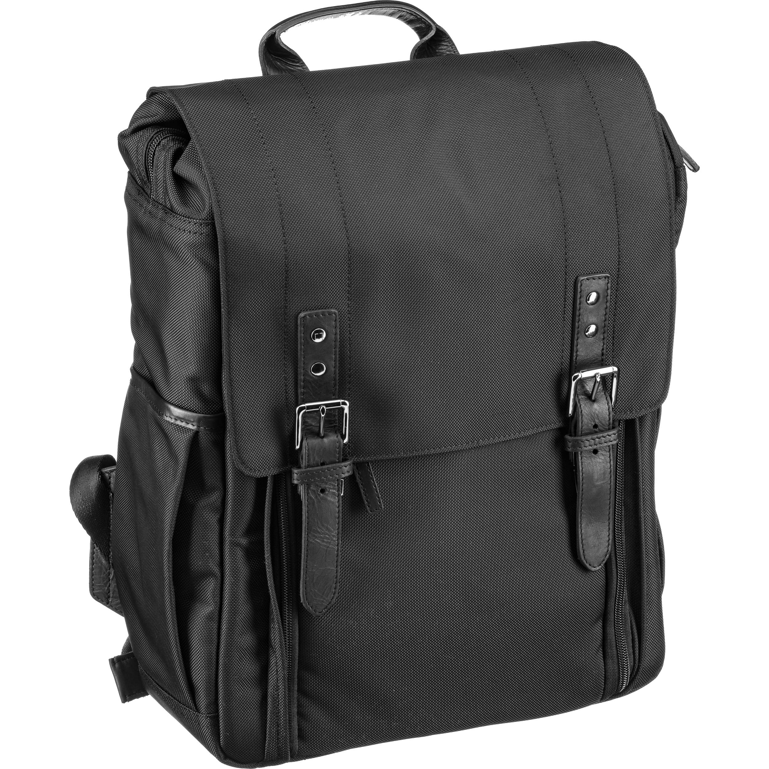 nylon and leather backpack