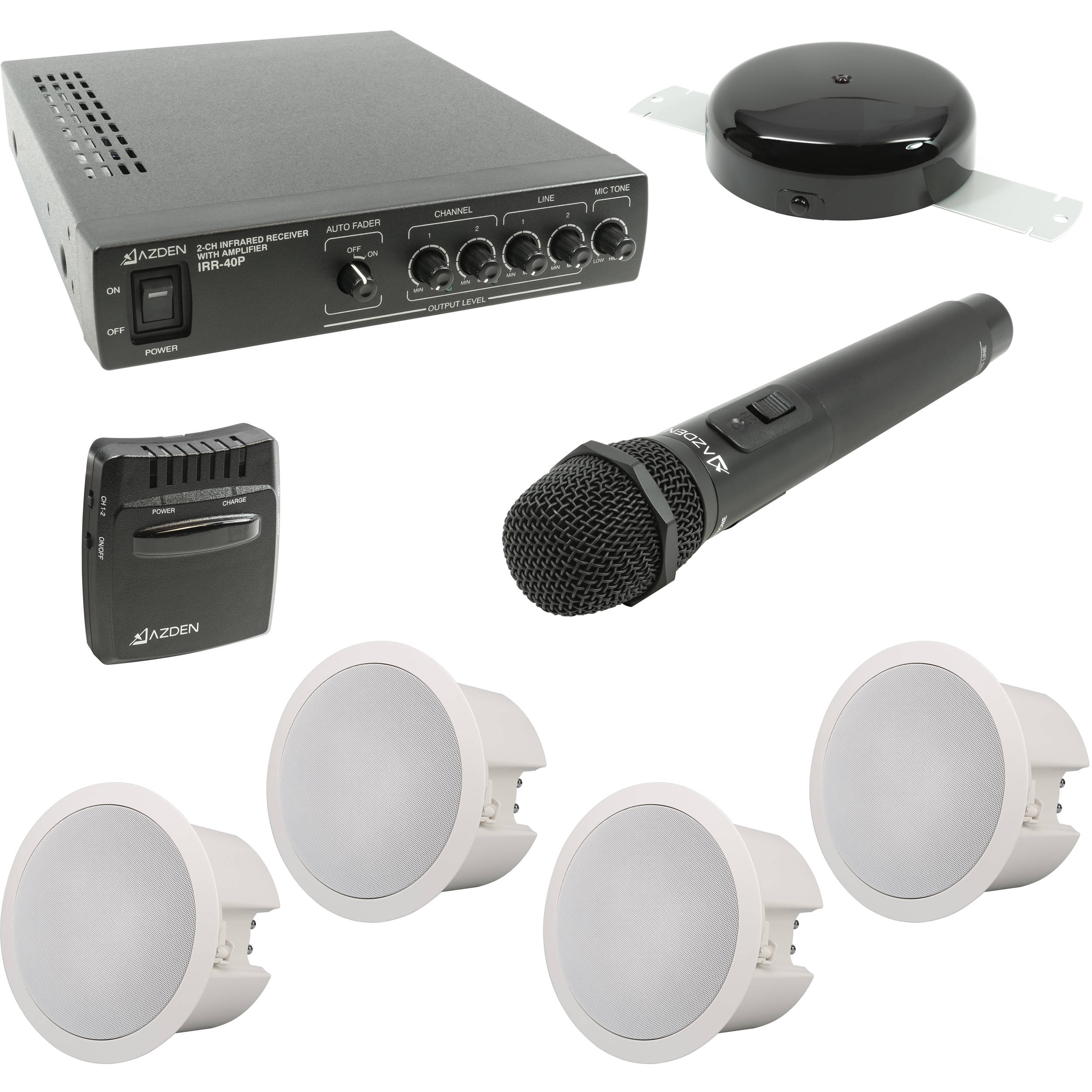 speaker system with wireless microphone