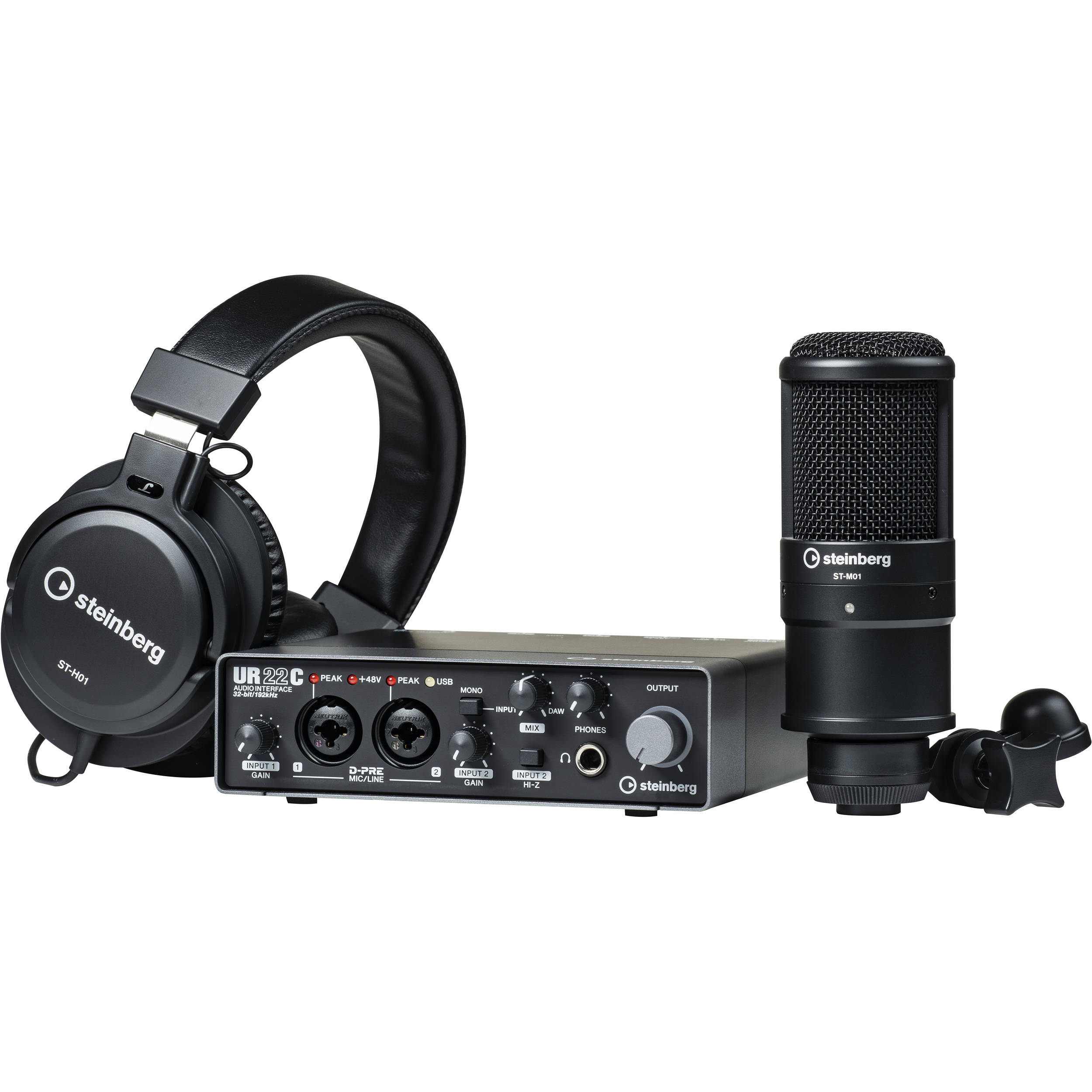 studio mic and headphones