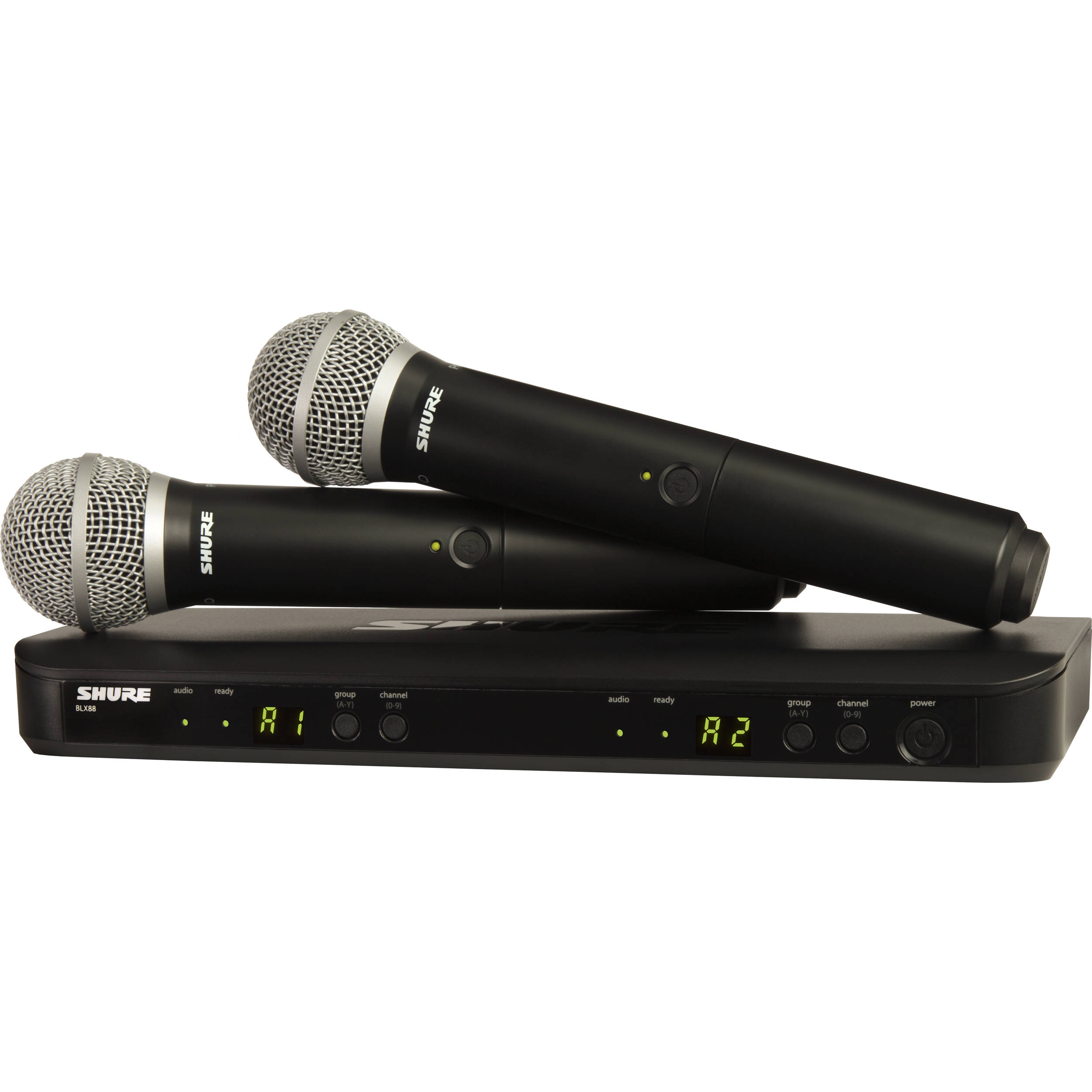 Photo 1 of Shure BLX288/PG58 Dual-Channel Wireless Handheld Microphone System with PG58 Capsules (H11: 572 to 596 MHz)