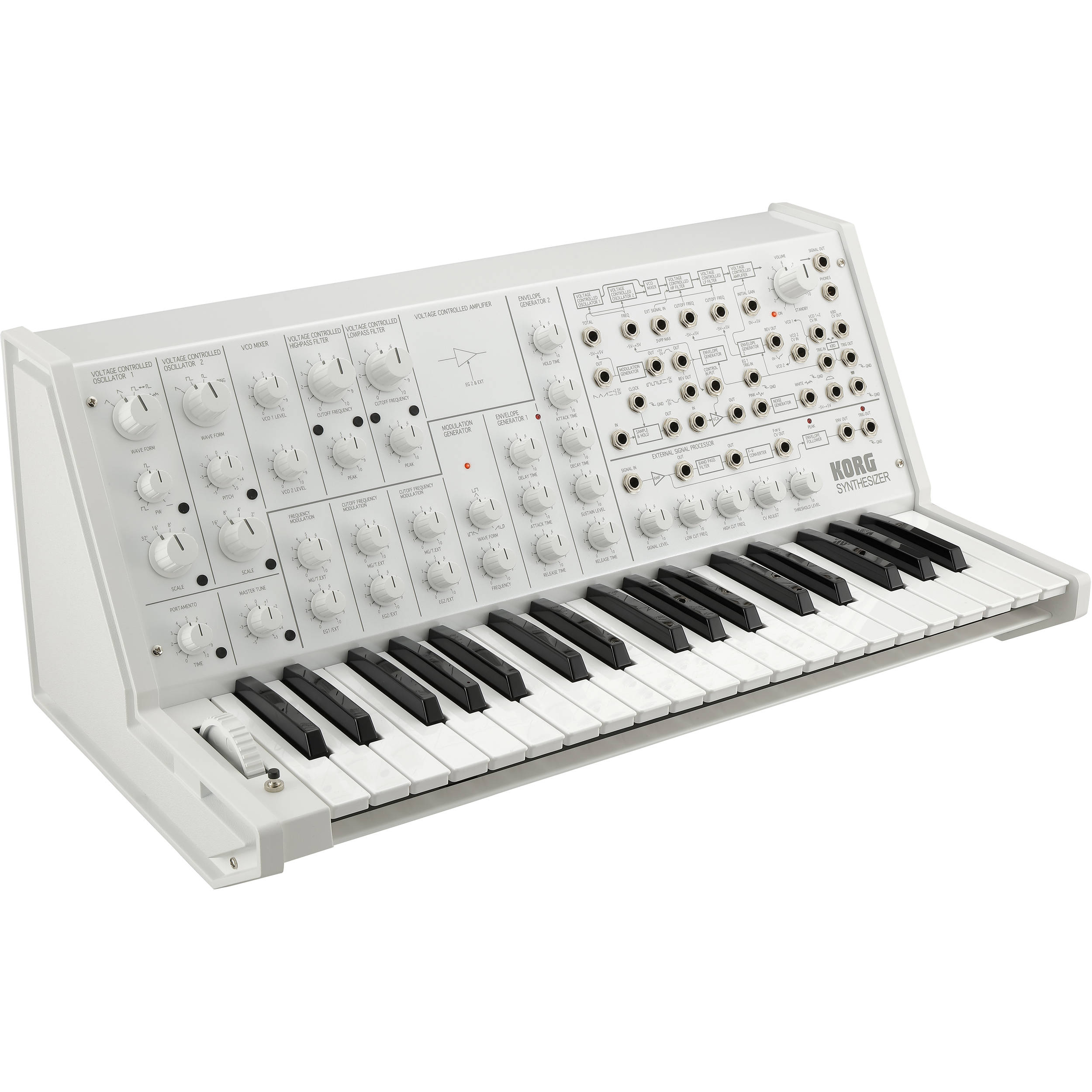 Korg Ms Fs Monophonic Analog Synthesizer White Msfswhite