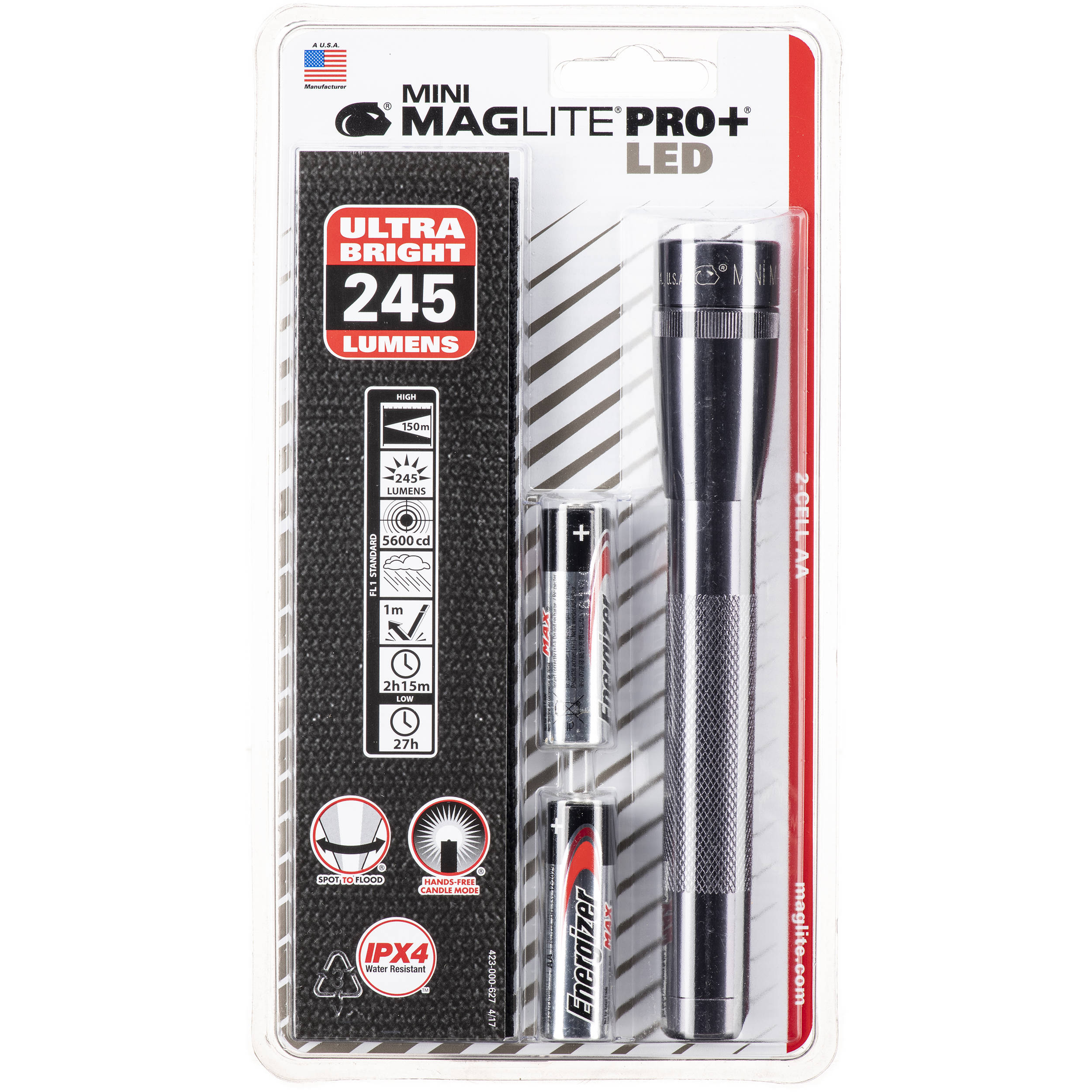 Maglite Mini Maglite Pro 2aa Led Flashlight With Holster Spp11h