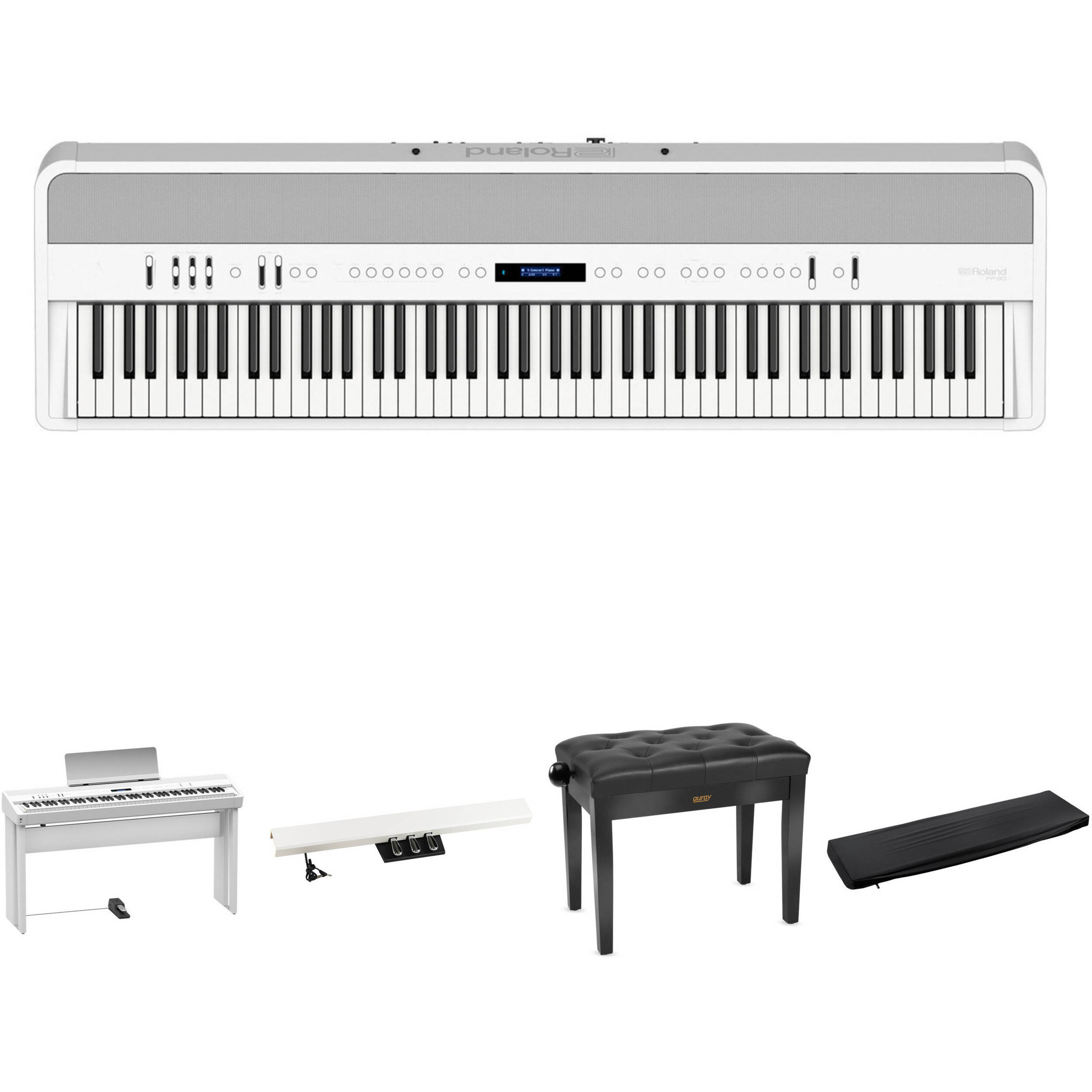 Roland Fp 90 Digital Piano White Fp 90 Wh B H Photo Video