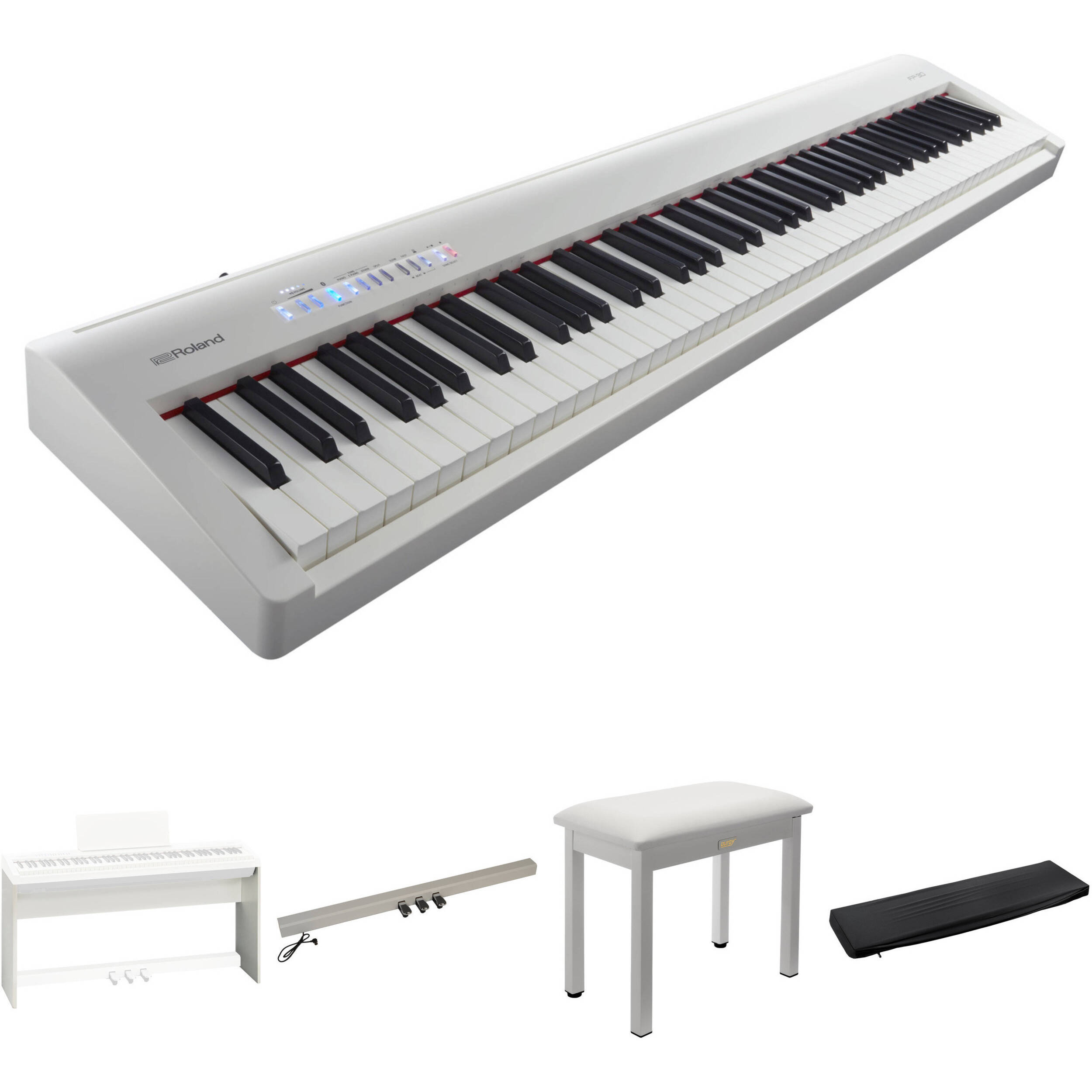 Roland Fp 30 Digital Piano White Fp 30 Wh B H Photo Video