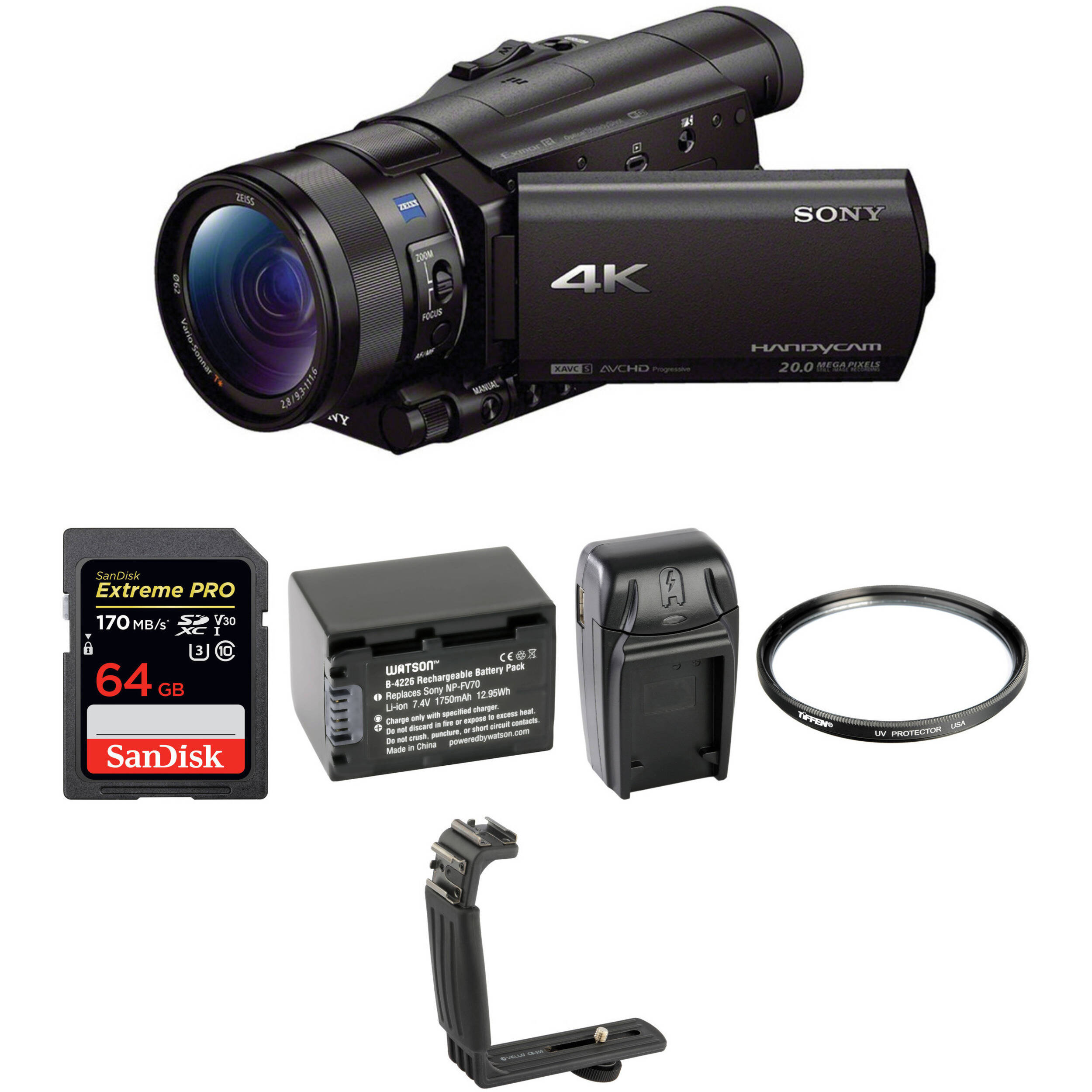 Sony Fdr Ax100 4k Ultra Hd Camcorder Fdrax100 B B H Photo Video