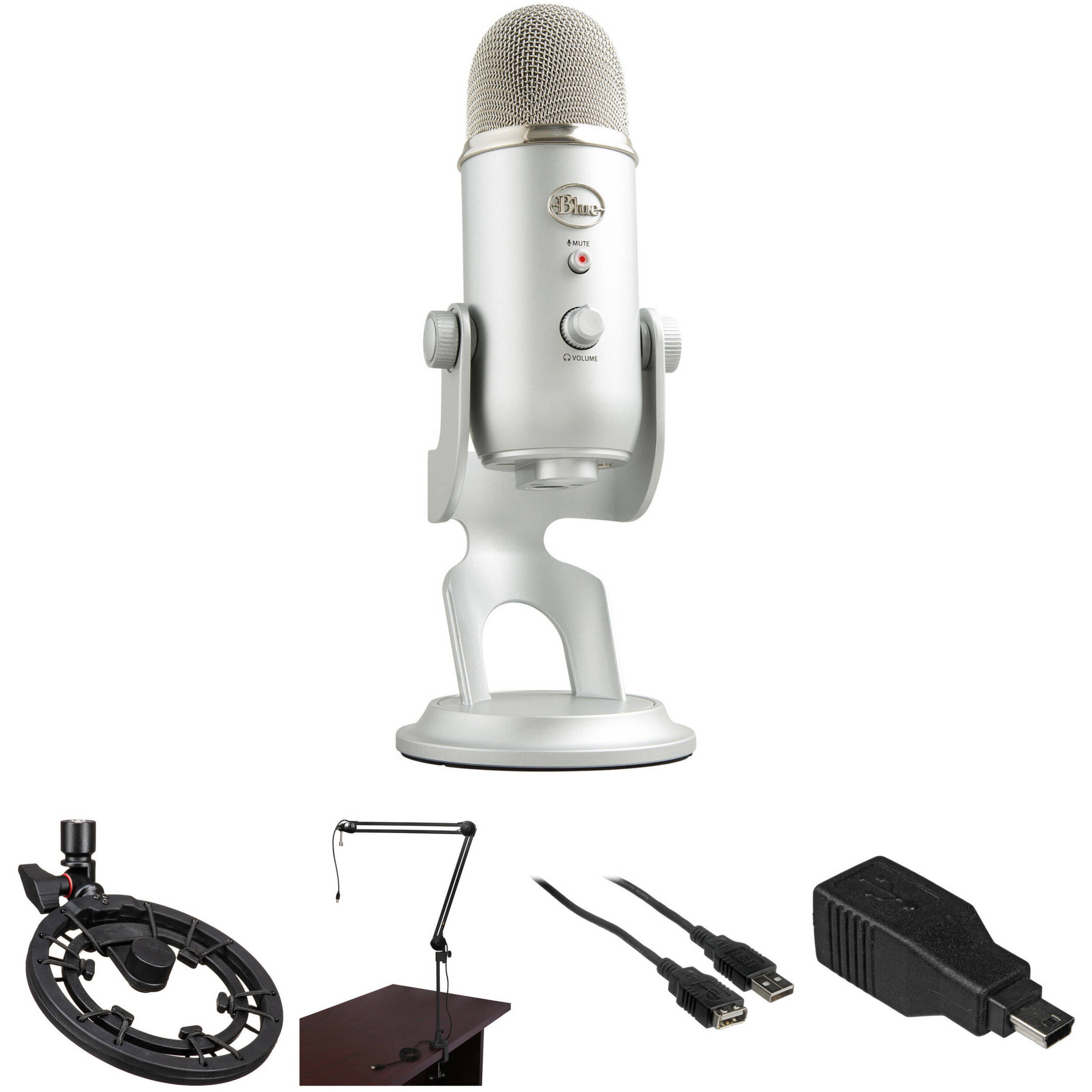 Blue Yeti Usb Condenser Microphone Broadcast Kit With