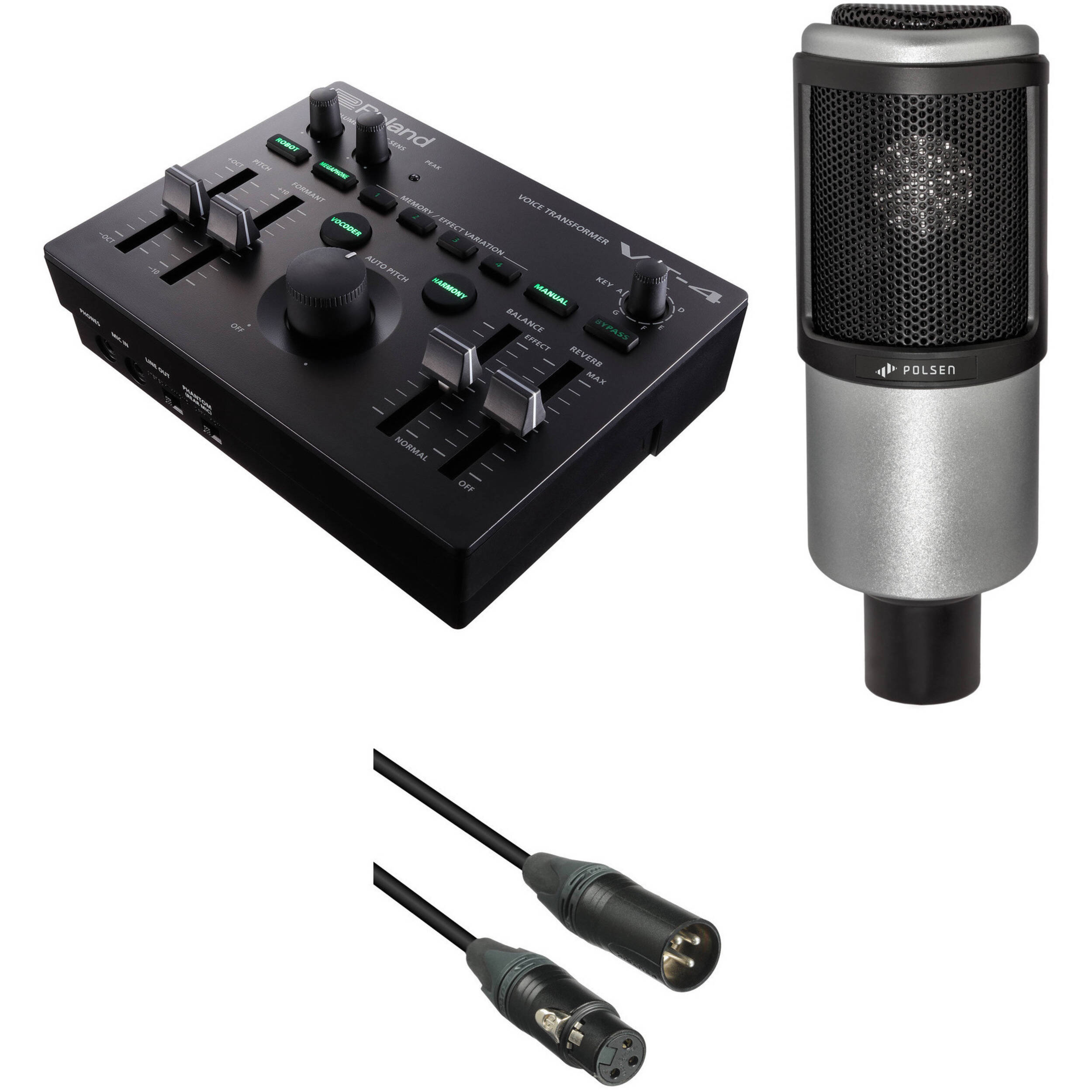 Roland Aira Vt 4 Voice Transformer Kit With Condenser Mic And