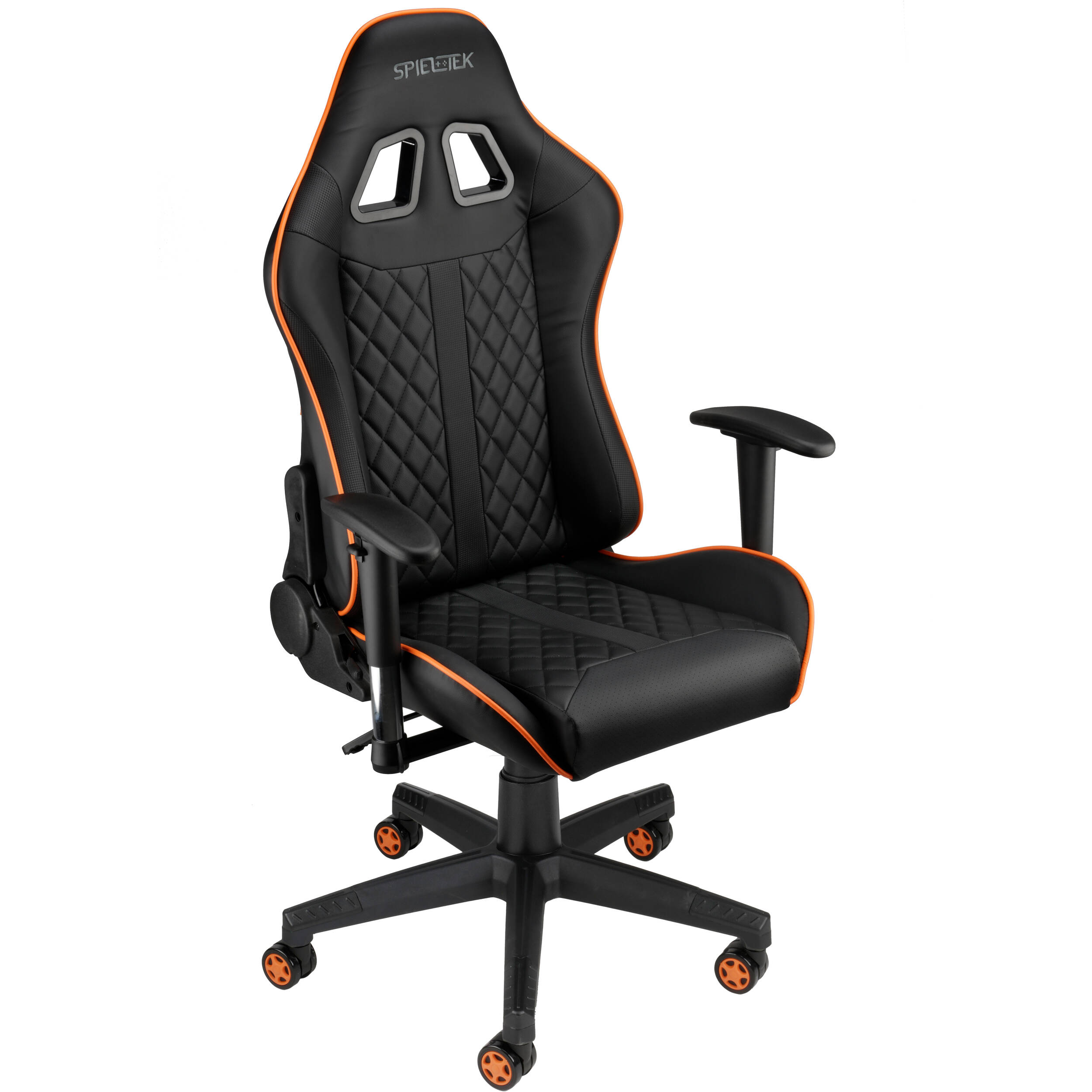 Spieltek 100 Series Gaming Chair Black Orange Gc 100l Bo B H