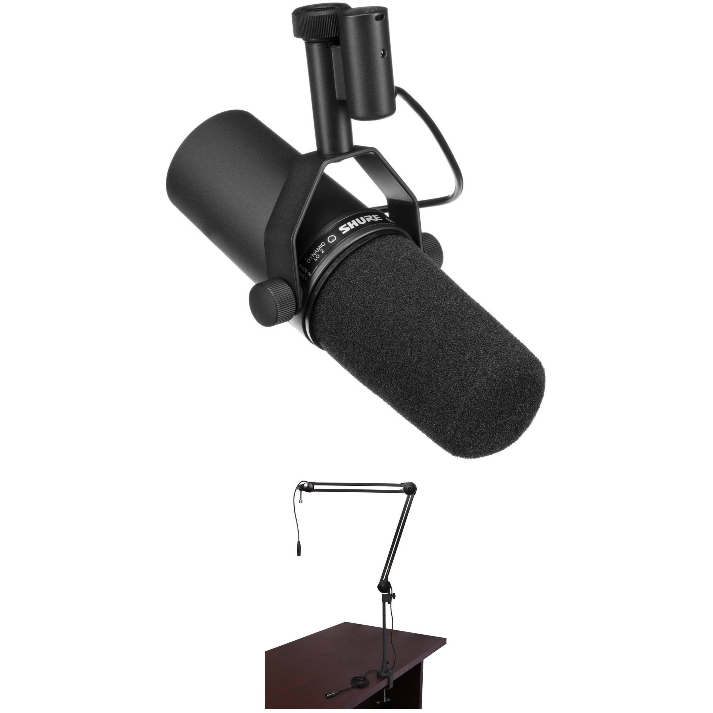 Suspension Boom Scissor Arm Stand For Shure Sm7b Mic With 2 Types Windscreen Youshares Shure Sm7b