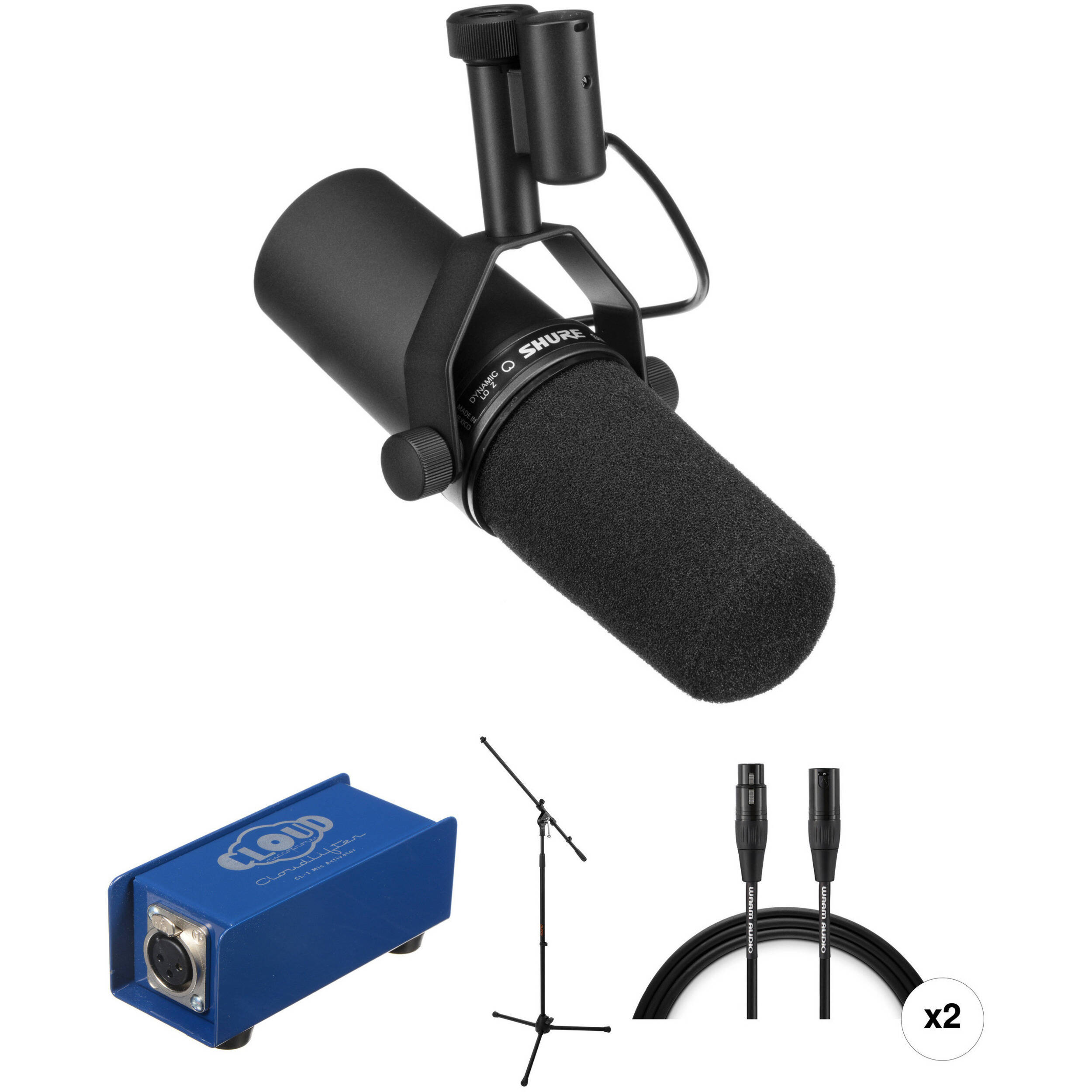 Shure Sm7b Microphone Kit With Cloudlifter Mic Stand And Mic