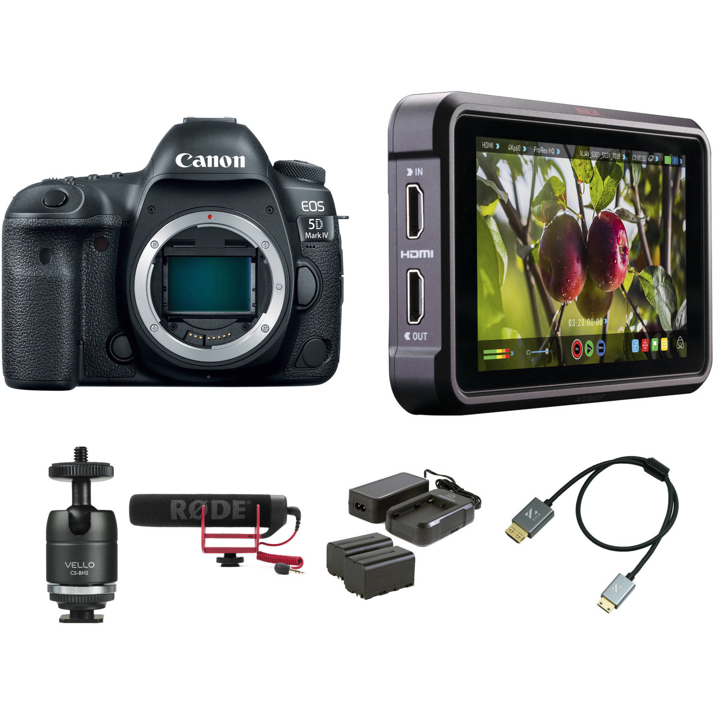 Canon Eos 5d Mark Iv Dslr Camera With Canon Log And Monitor Kit