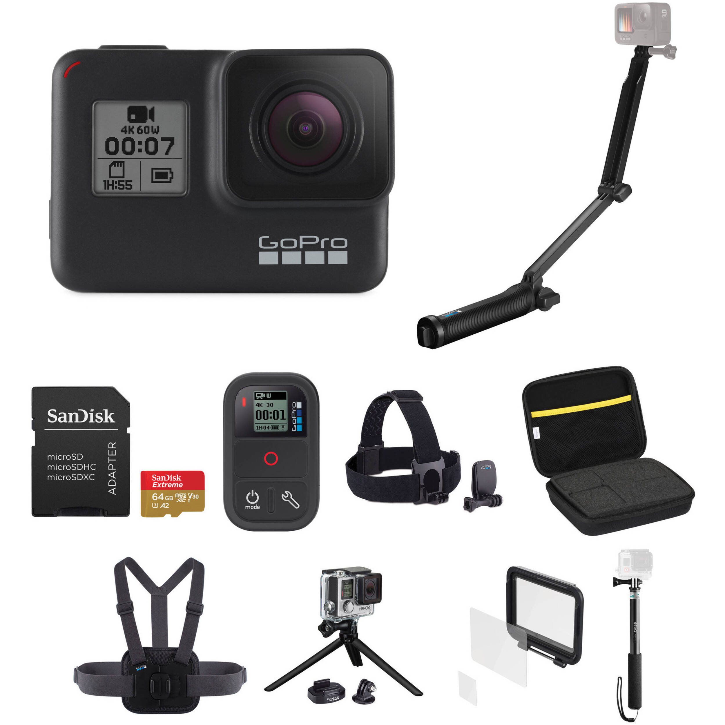 Gopro Hero7 Black Deluxe Kit B H Photo Video