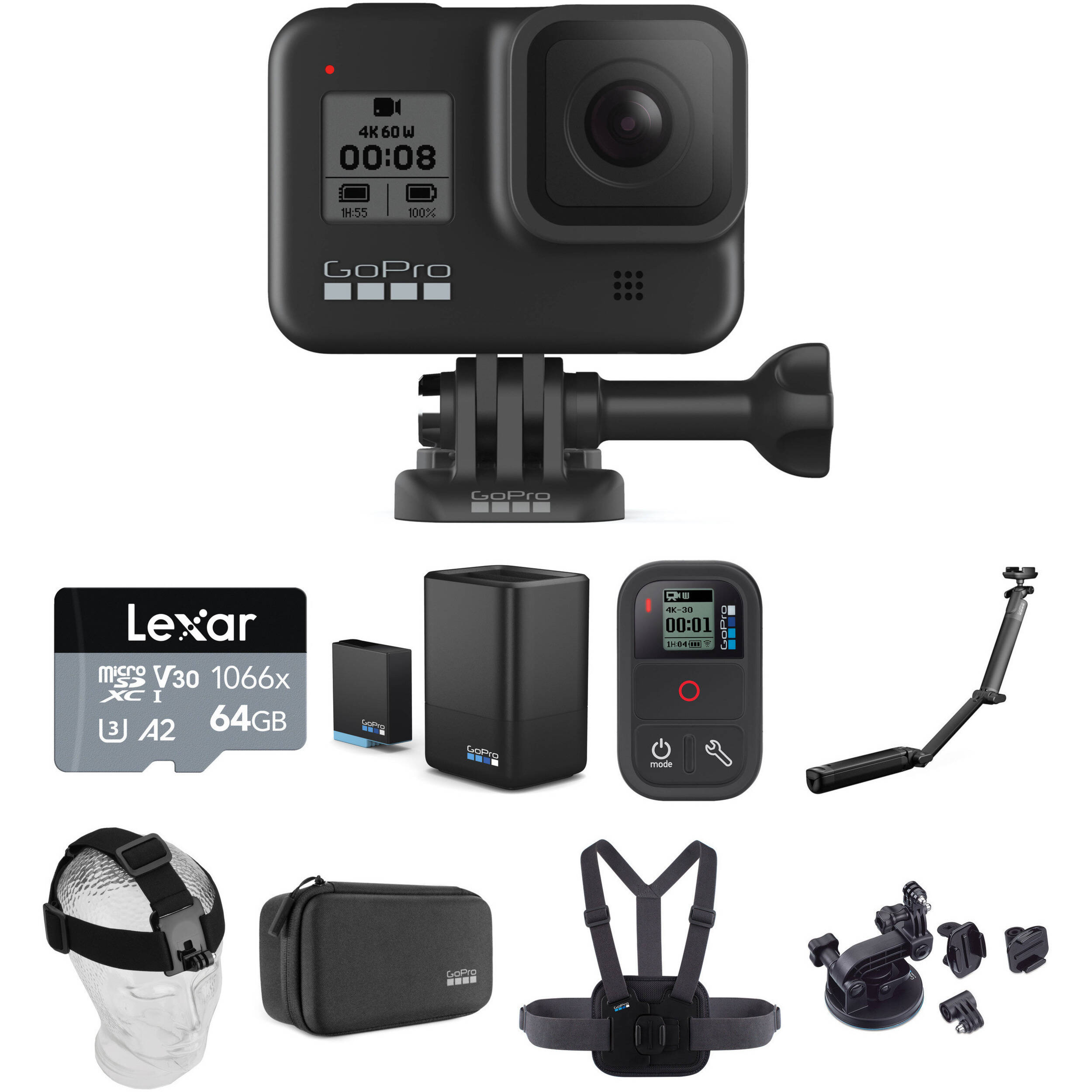 Gopro Hero8 Black Deluxe Kit B H Photo Video