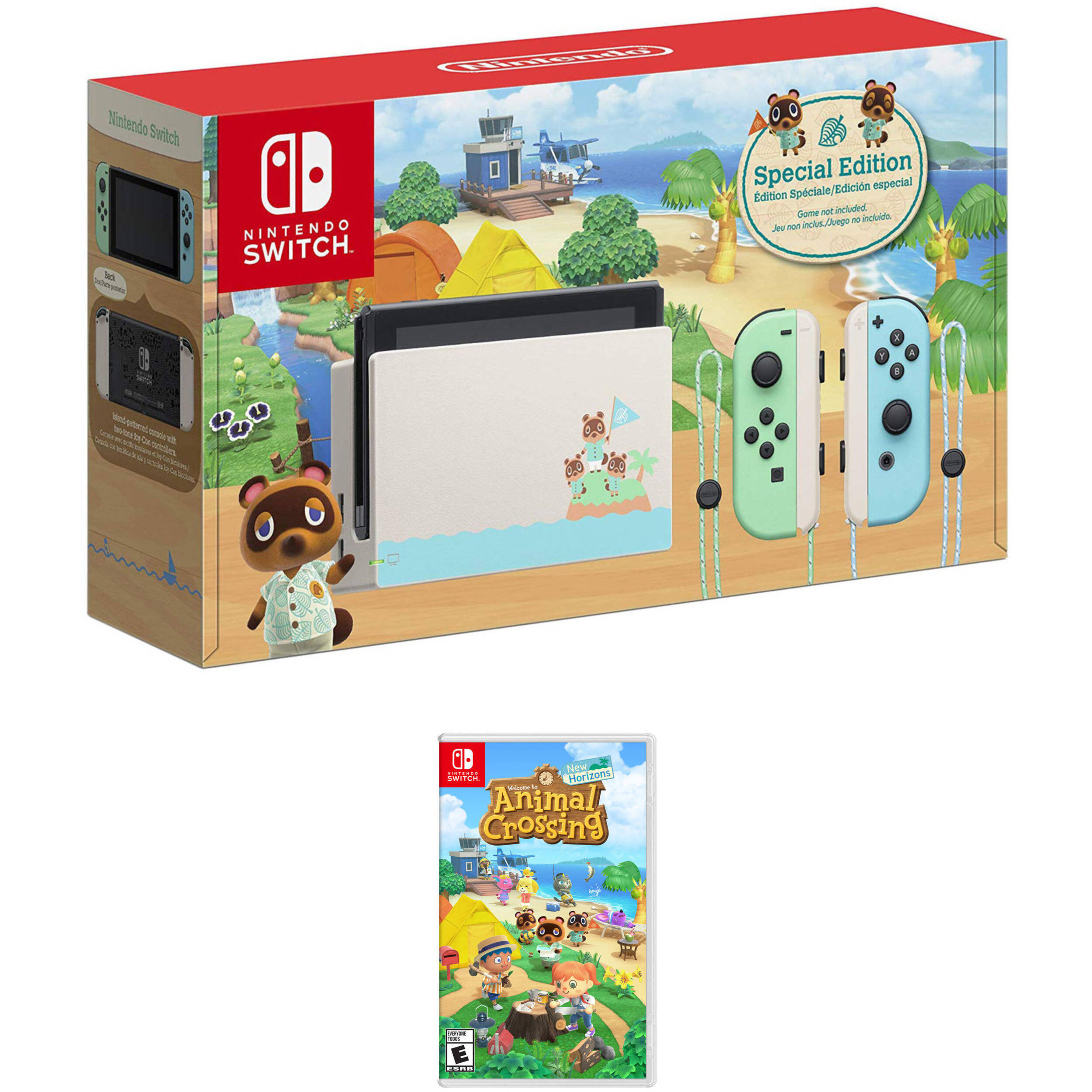 animal crossing and switch bundle