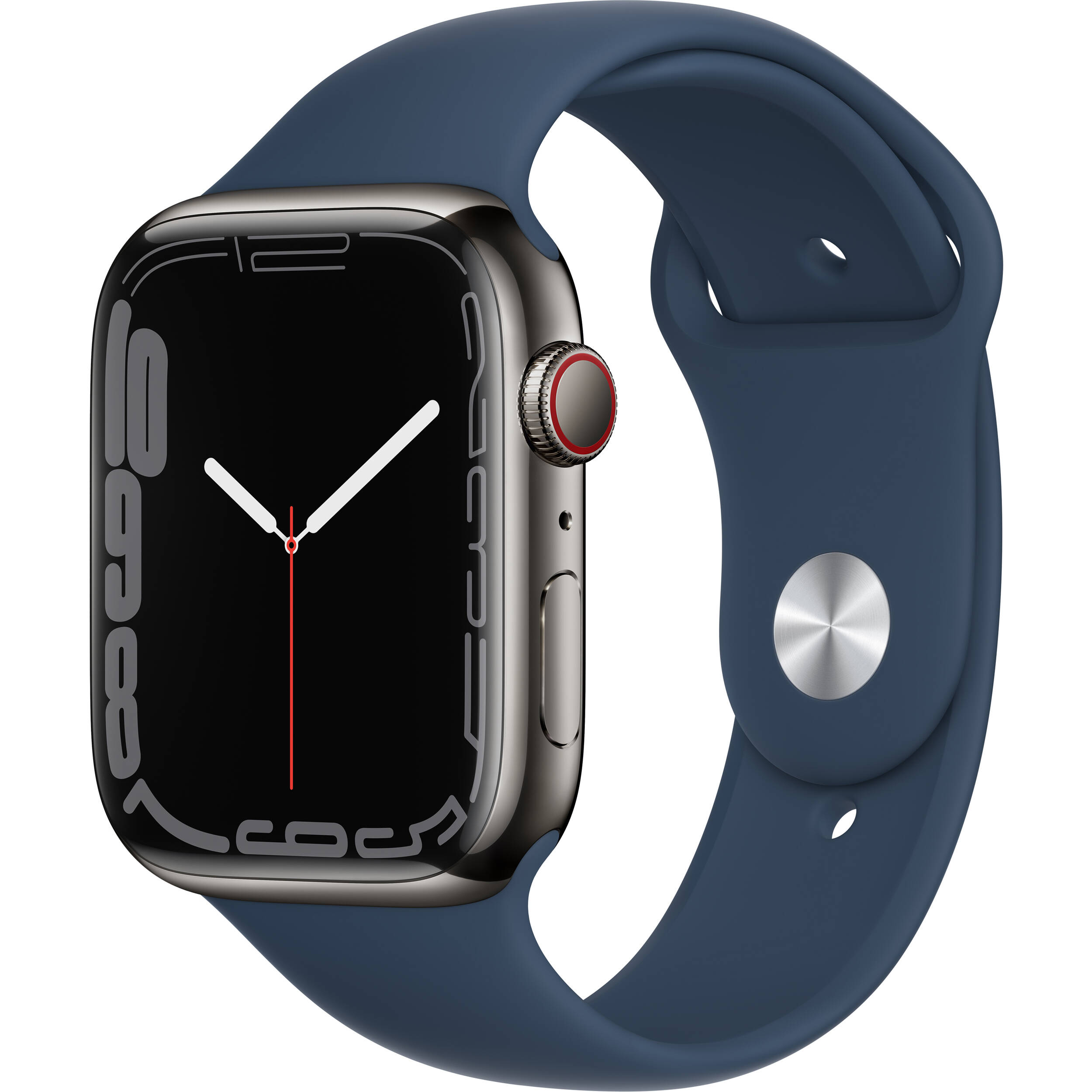 Photo 1 of ***NON-FUNCTIONING-WONT TURN ON- NON REFUNDABLE- PARTS ONLY***Apple Watch Series 7 (GPS + Cellular, 45mm, Graphite Stainless Steel, Abyss Blue Sport Band)