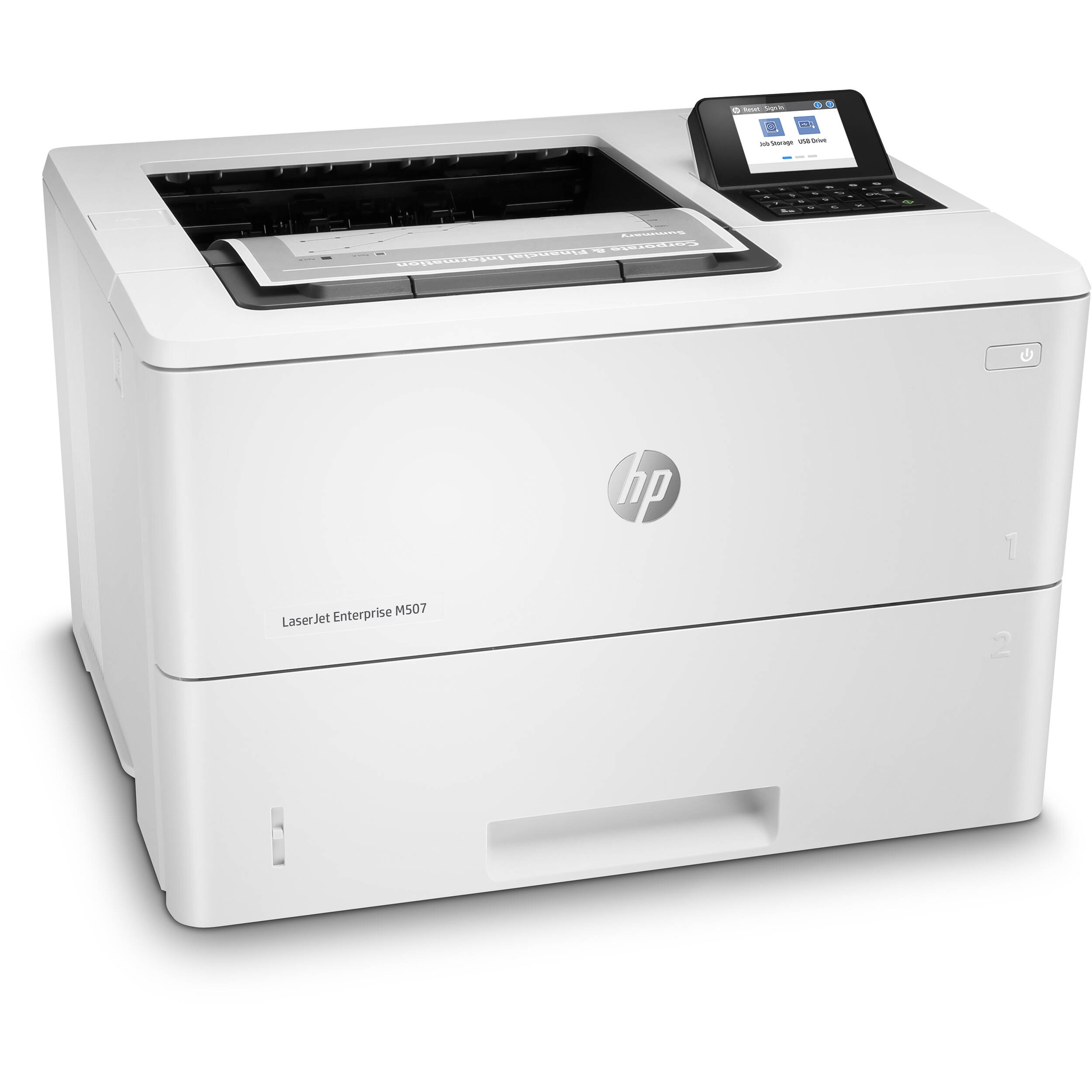 Photo 1 of HP LaserJet Enterprise M507n Monochrome Printer with built-in Ethernet (1PV86A), White INK NOT INCLUDED
