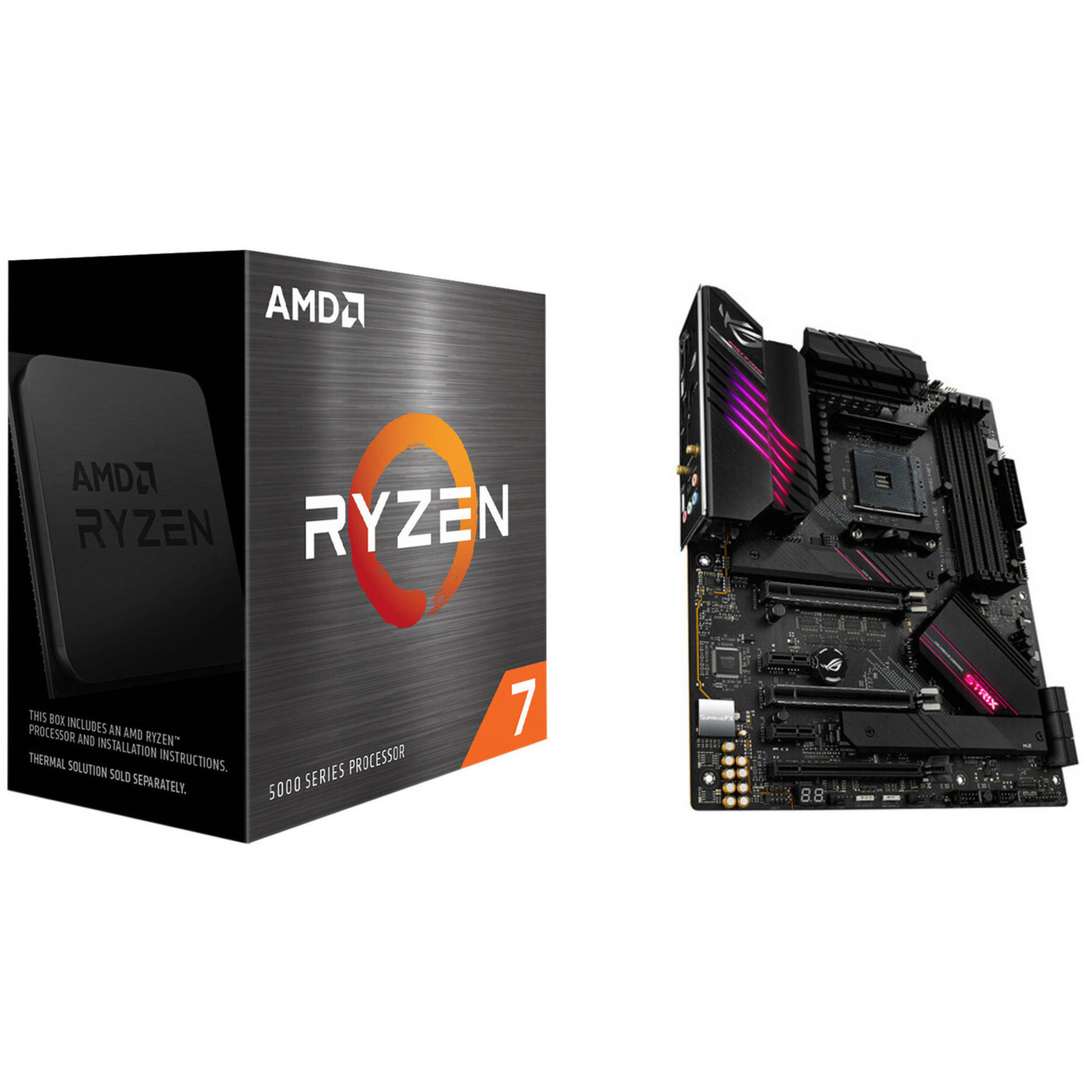 Photo 1 of AMD Ryzen 7 5800X 3.8 GHz Eight-Core AM4 Processor & ASUS ROG Strix B550-XE GAMING WIFI ATX Motherboard Kit