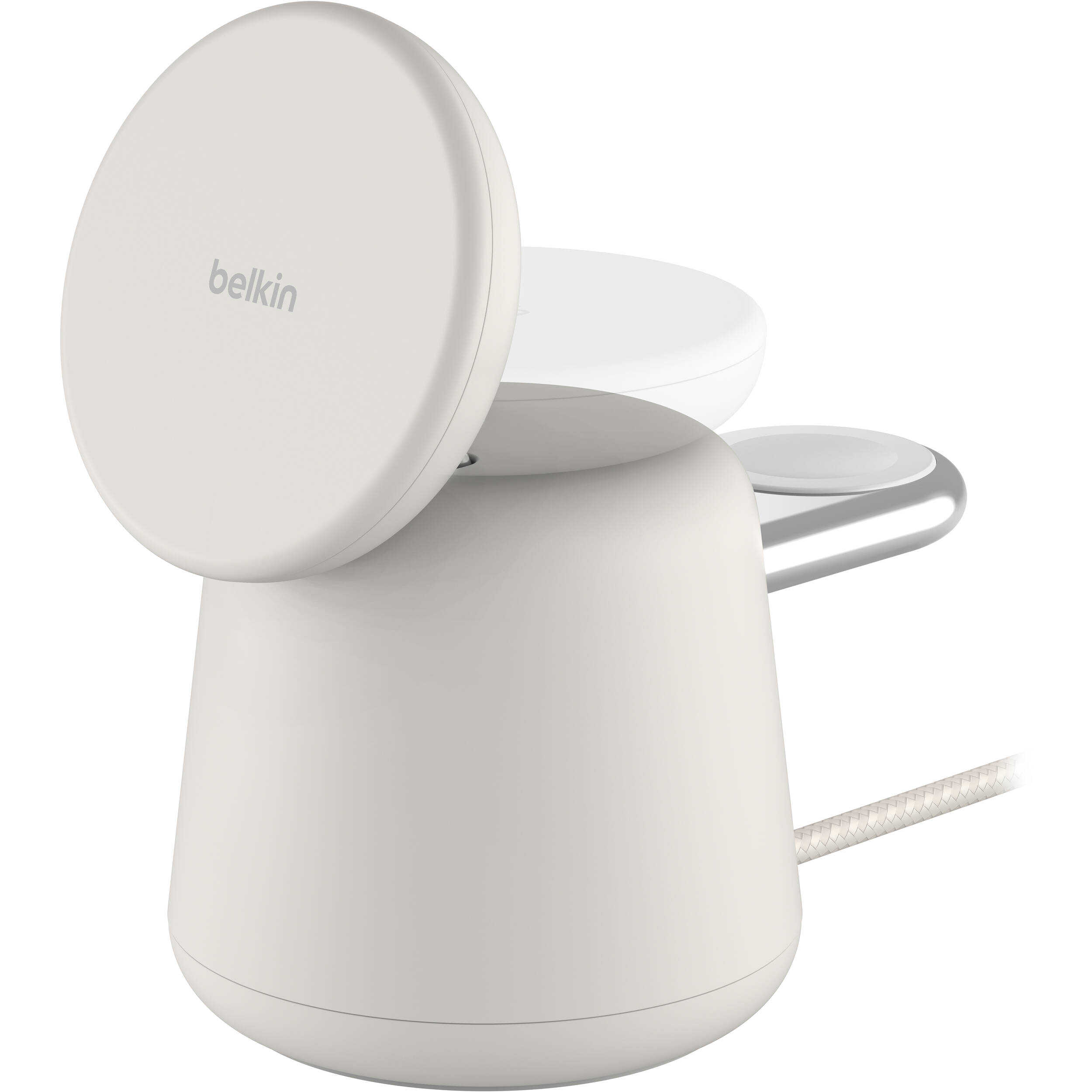 Photo 1 of Belkin BoostCharge Pro 2-in-1 Wireless Charging Dock with 15W MagSafe (Sand)