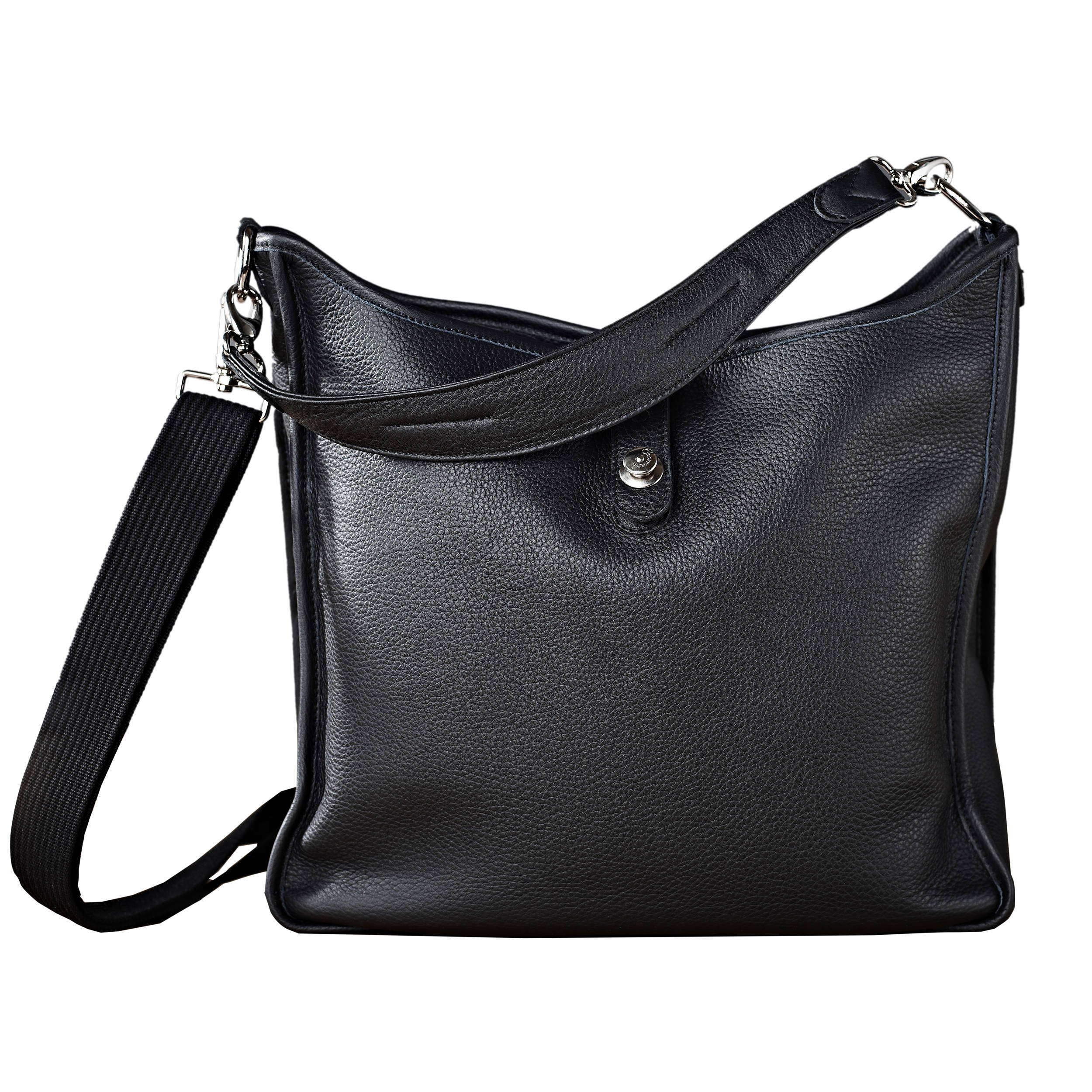 ladies black leather bag