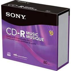 Sony CD-R Music Recordable Compact Disc (10-Pack) 10CRM80R B&H