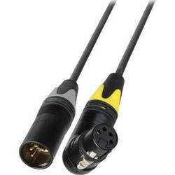 1-Foot Laird 4-Pin XLR Male to AJA Type Micro-Con-X 2-Pin Power Cable