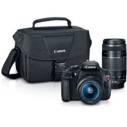 Canon EOS Rebel T5 DSLR Camera with 18-55mm and 75-300mm Lenses Bundle