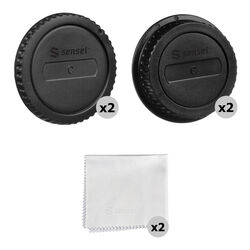 Sensei Body Cap and Rear Lens Cap Kit for Canon EOS