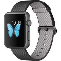 Apple Watch Sport 42mm Smartwatch (2015, Space Gray Aluminum Case, Black Woven Nylon Band)