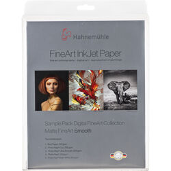 Hahnem�hle Matte Smooth FineArt Inkjet Paper Sample Pack (8.5 x 11", 12 Sheets)